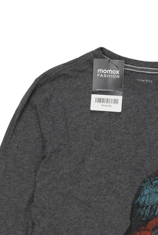 Thumbnail - Lands End Jungen Langarmshirt, grau, Gr. 140