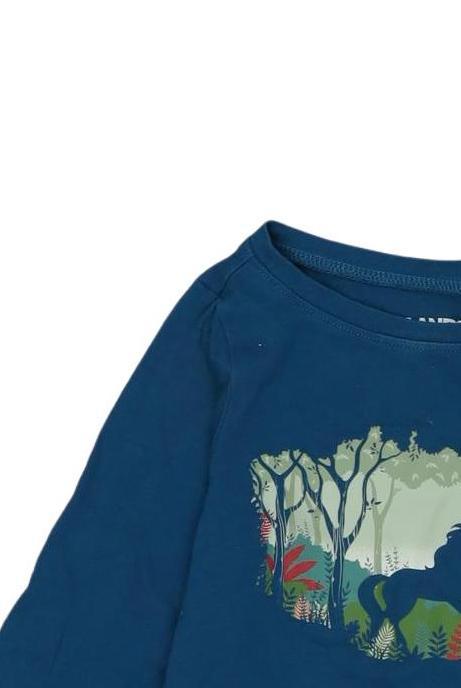 Thumbnail - Lands End Jungen Langarmshirt, blau, Gr. 92