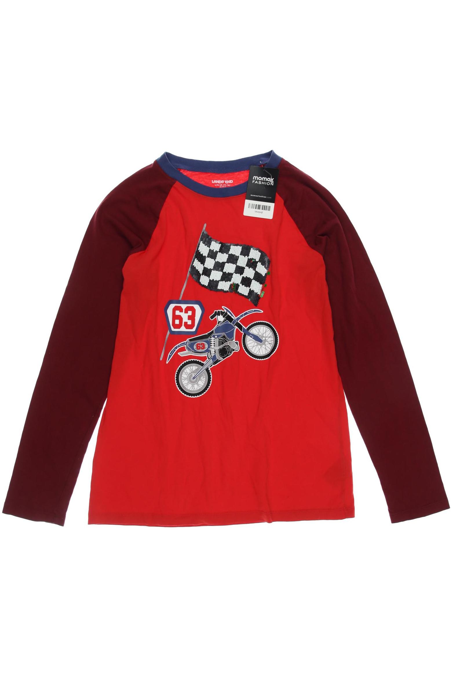 

Lands End Herren Langarmshirt, rot, Gr. 152