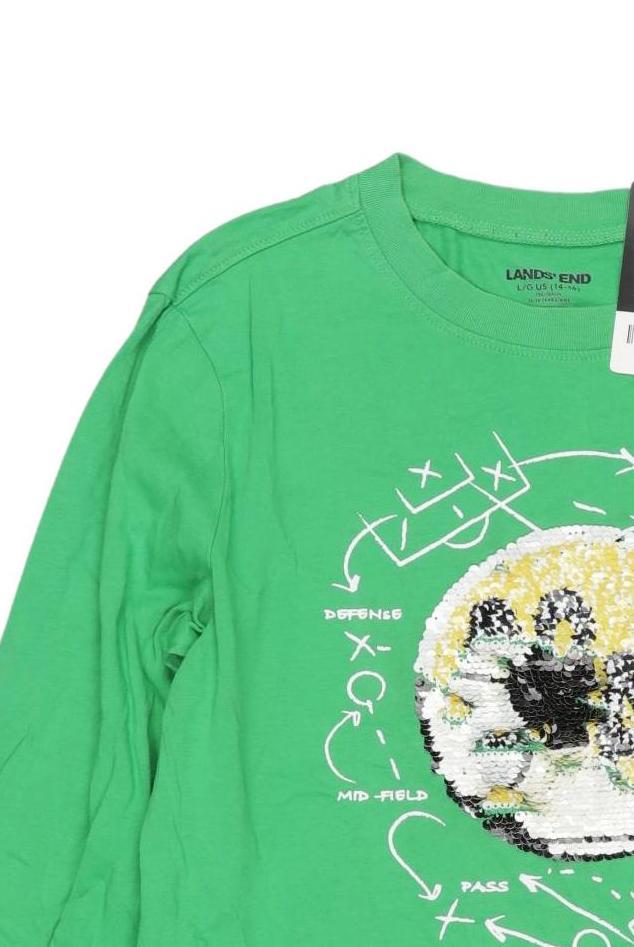 Thumbnail - Lands End Jungen Langarmshirt, grün, Gr. 152