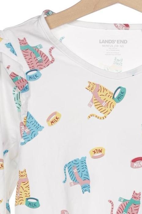 Thumbnail - Lands End Mädchen Kleid, weiß, Gr. 146