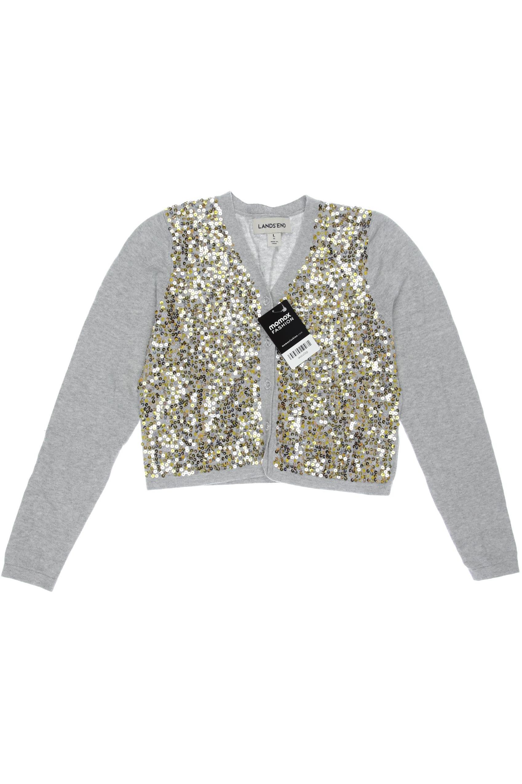 

Lands End Damen Strickjacke, grau, Gr. 14