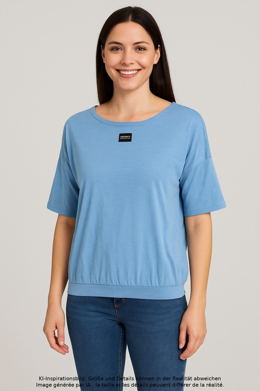 

Lanius Damen T-Shirt, hellblau, Gr. 40