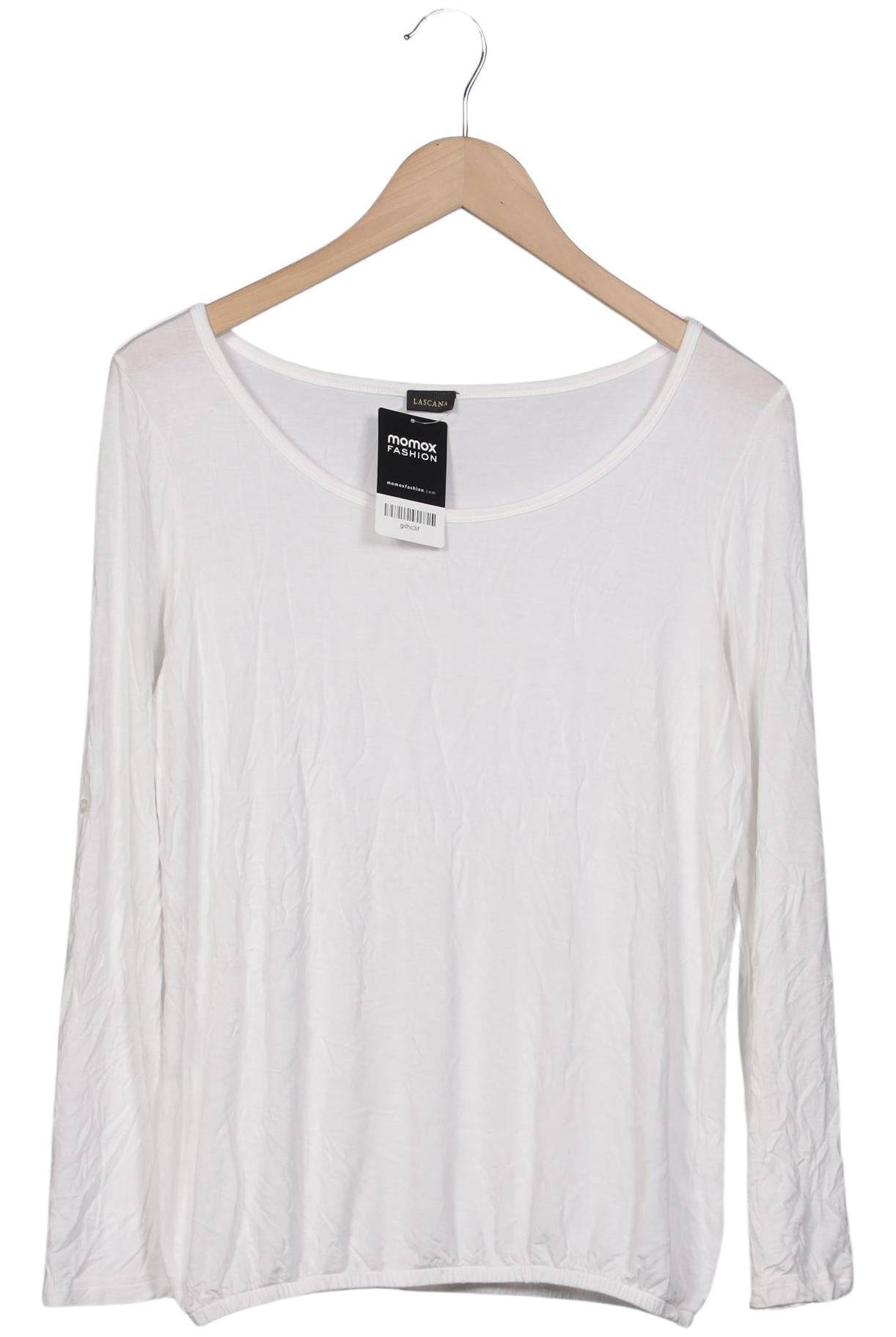 

Lascana Damen Langarmshirt, weiß, Gr. 36