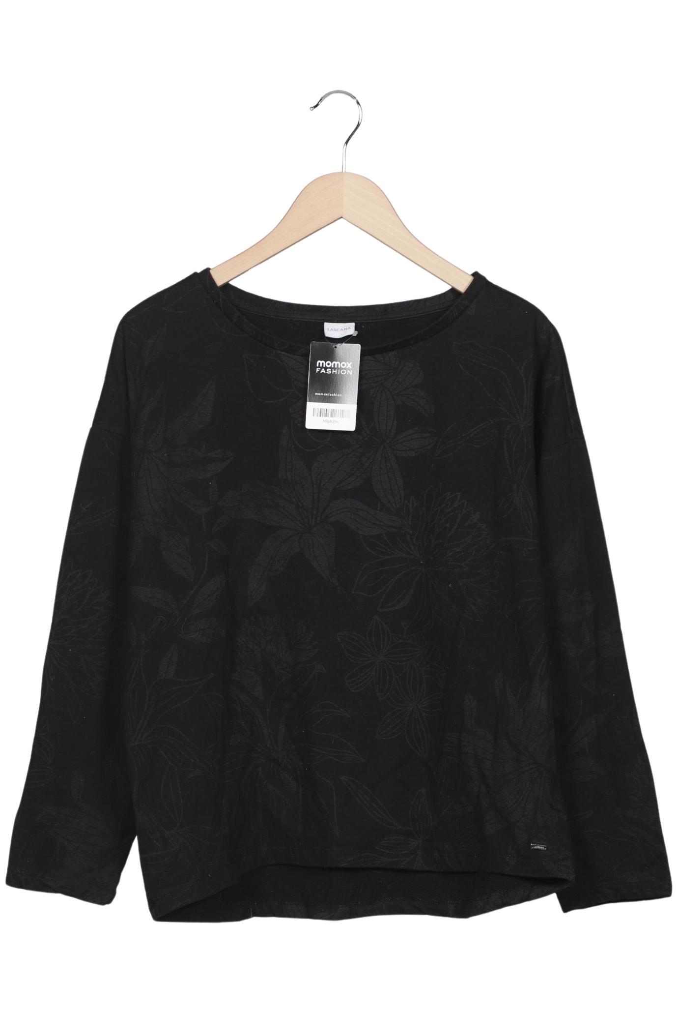 

Lascana Damen Langarmshirt, schwarz, Gr. 46