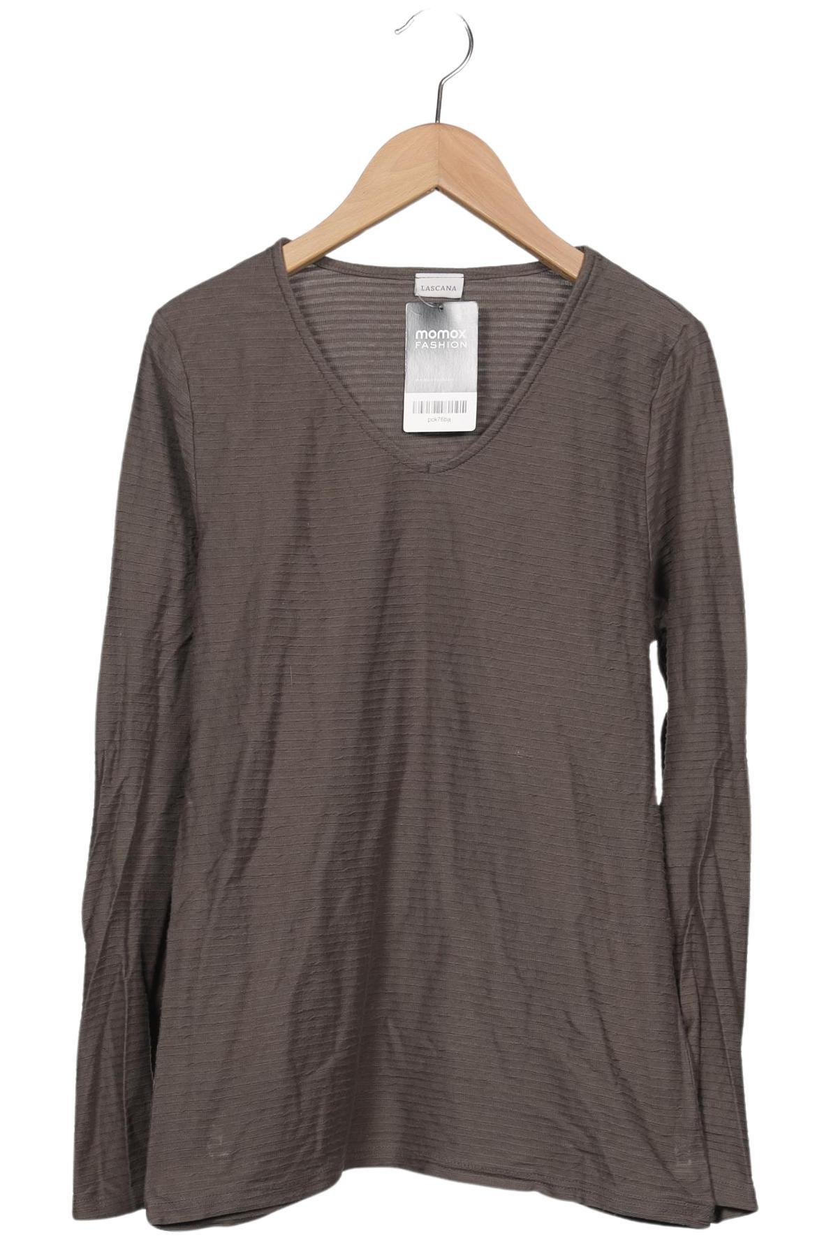 

Lascana Damen Langarmshirt, grau, Gr. 36