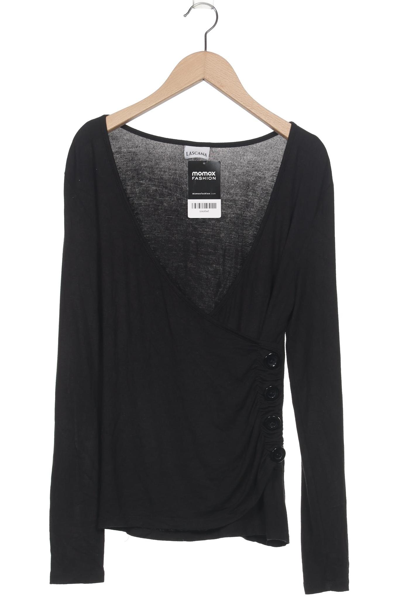 

Lascana Damen Langarmshirt, schwarz, Gr. 36