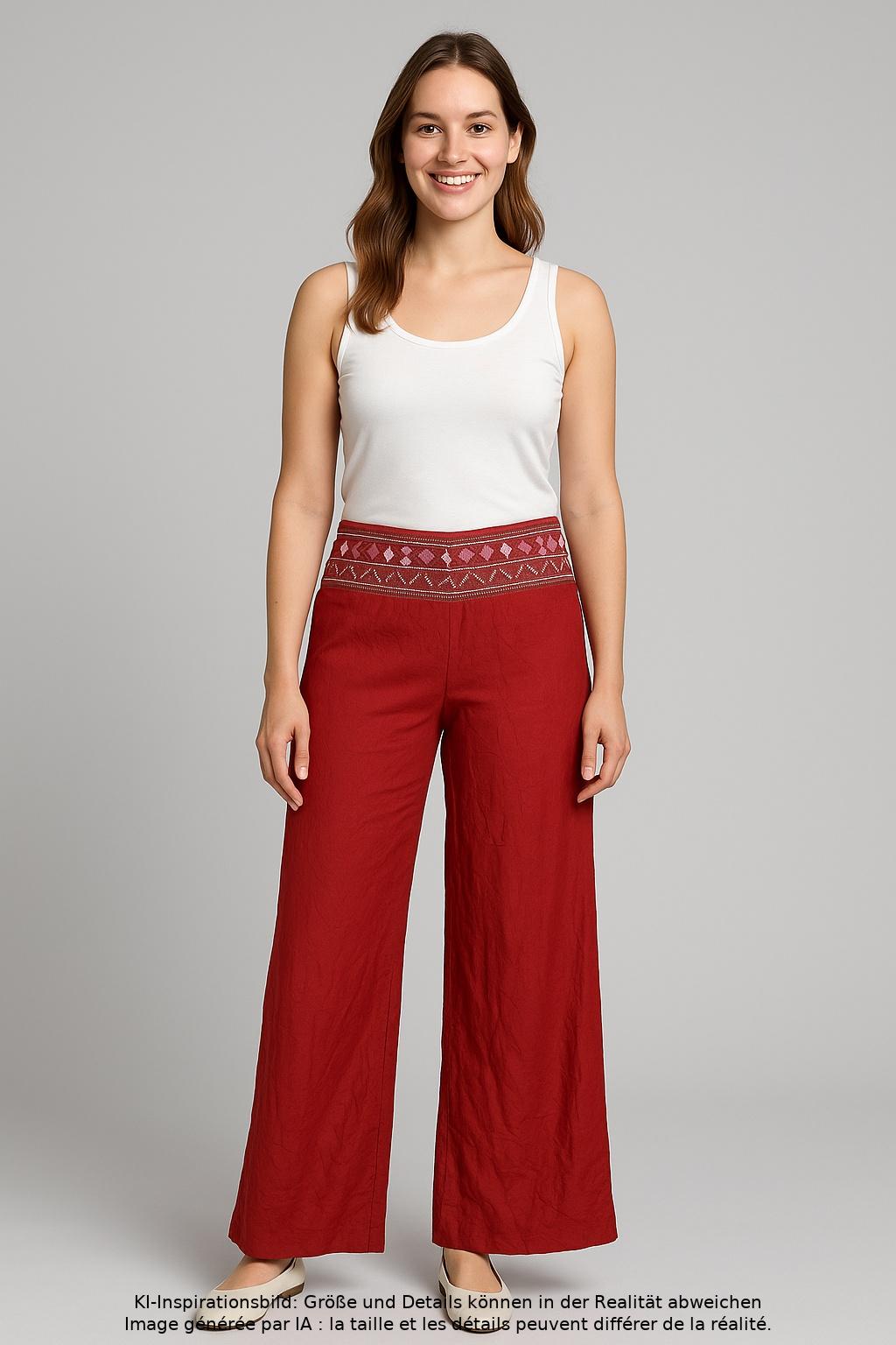 

Lascana Damen Stoffhose, rot, Gr. 38