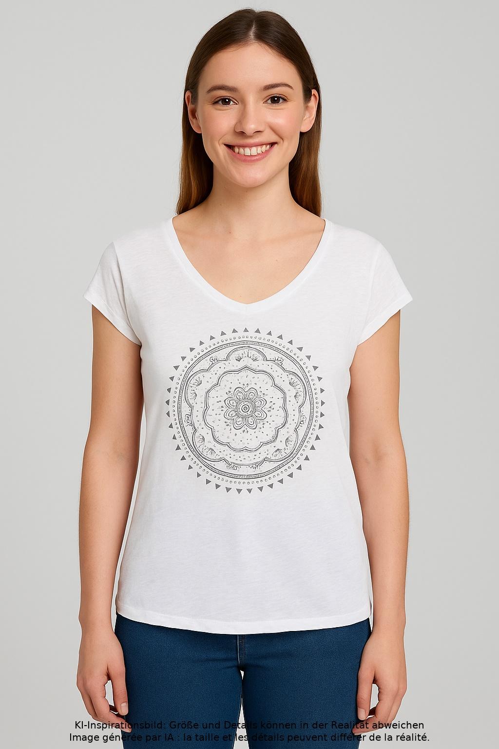 

Lascana Damen T-Shirt, weiß, Gr. 32