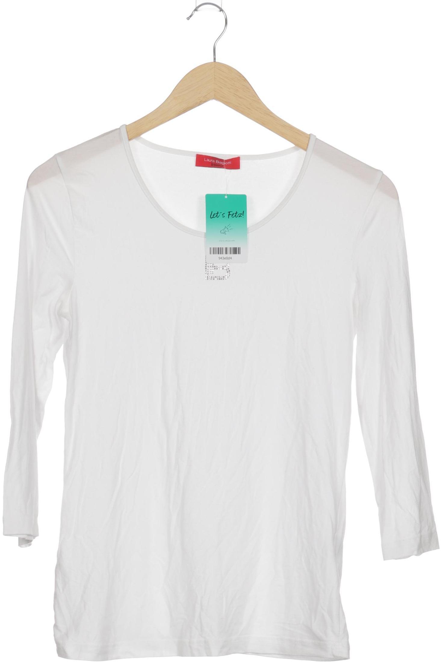

Laura Biagiotti Damen Langarmshirt, weiß, Gr. 36