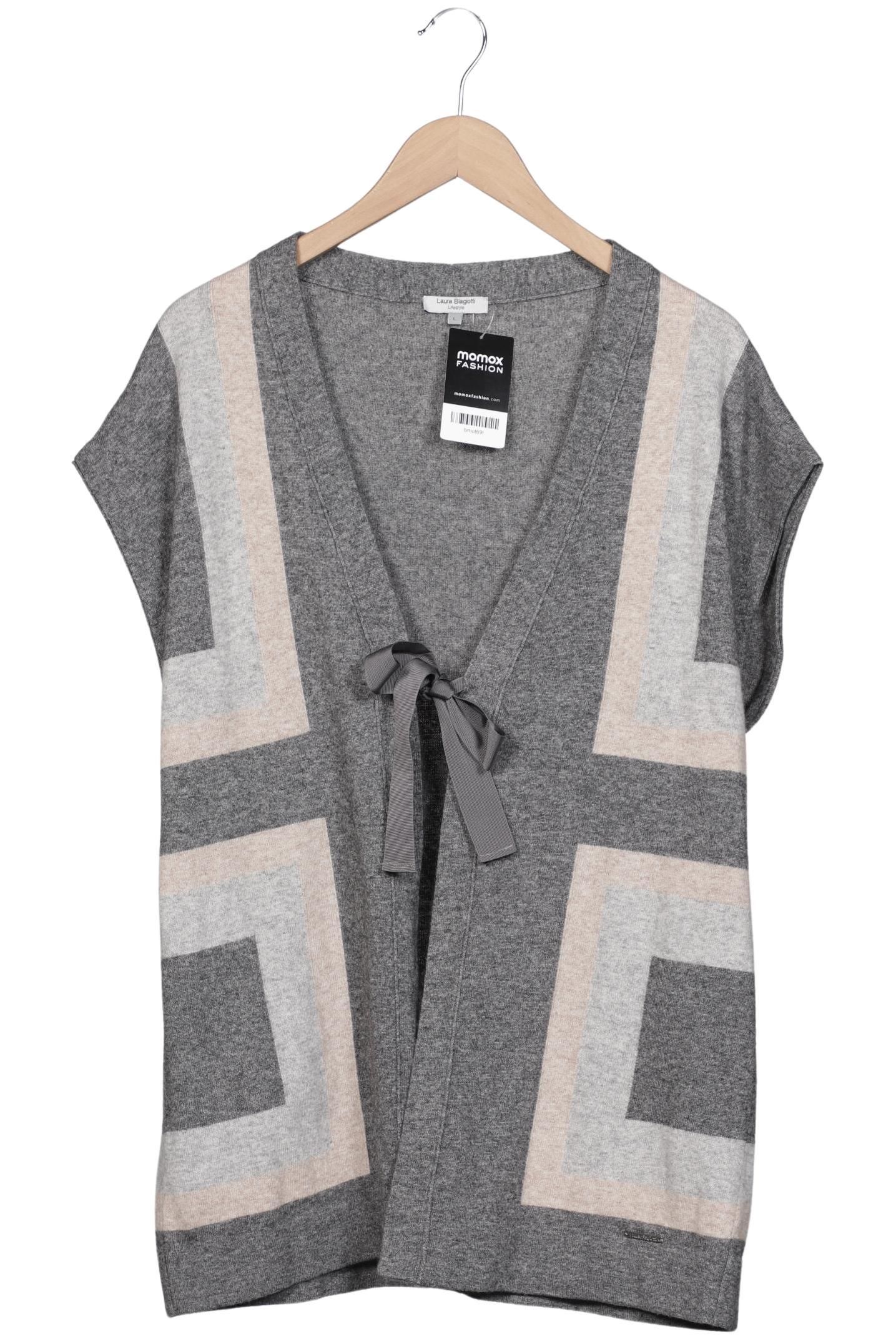 

Laura Biagiotti Damen Strickjacke, grau, Gr. 42
