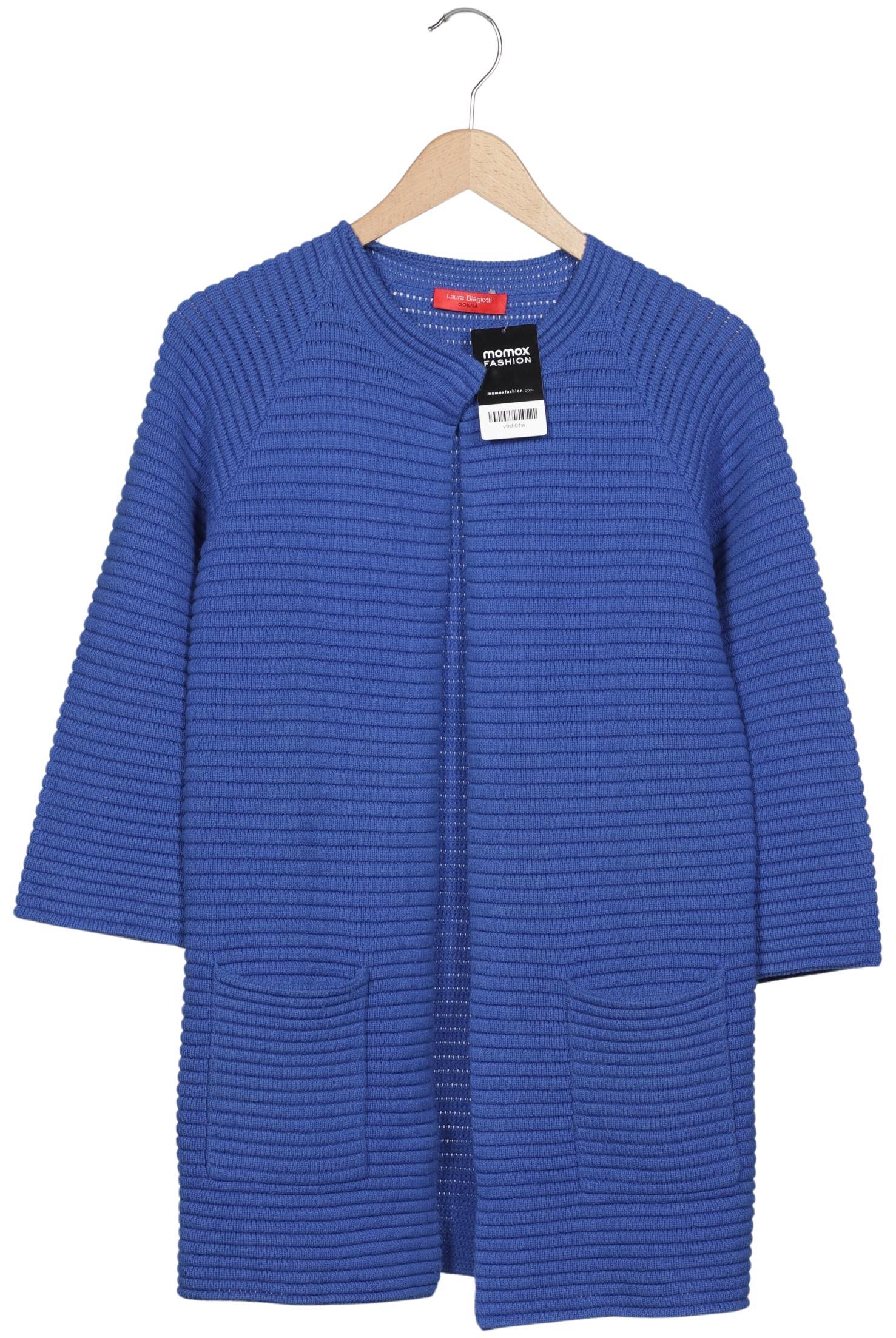 

Laura Biagiotti Damen Strickjacke, blau, Gr. 36