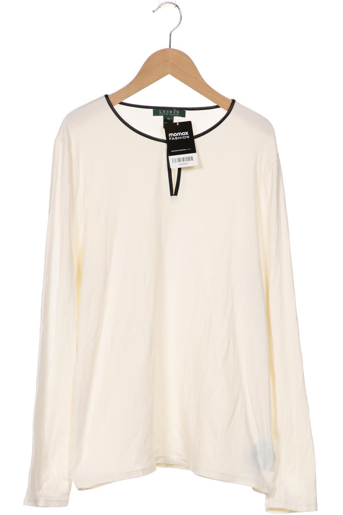 

LAUREN by Ralph Lauren Damen Langarmshirt, cremeweiß