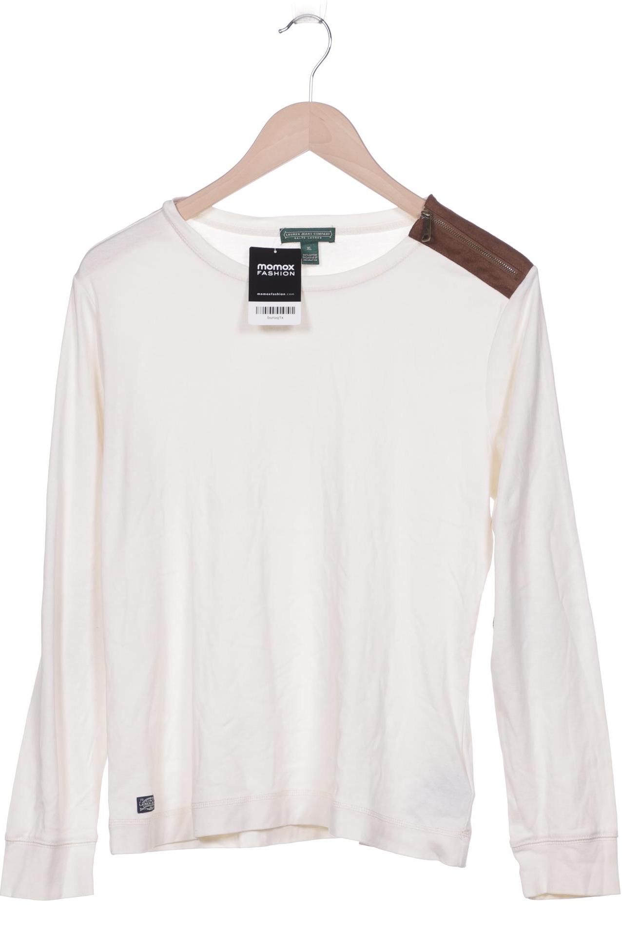 

LAUREN by Ralph Lauren Damen Langarmshirt, cremeweiß