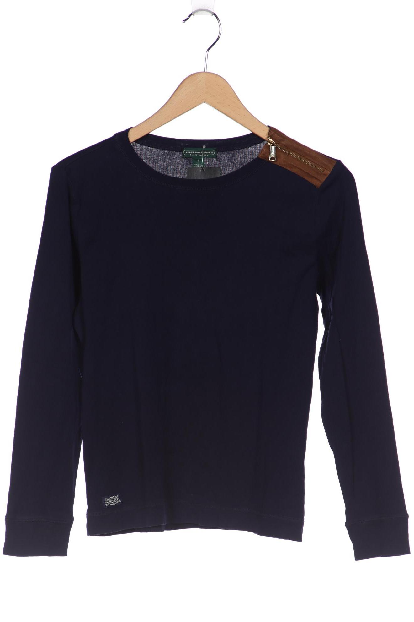 

LAUREN by Ralph Lauren Damen Langarmshirt, marineblau