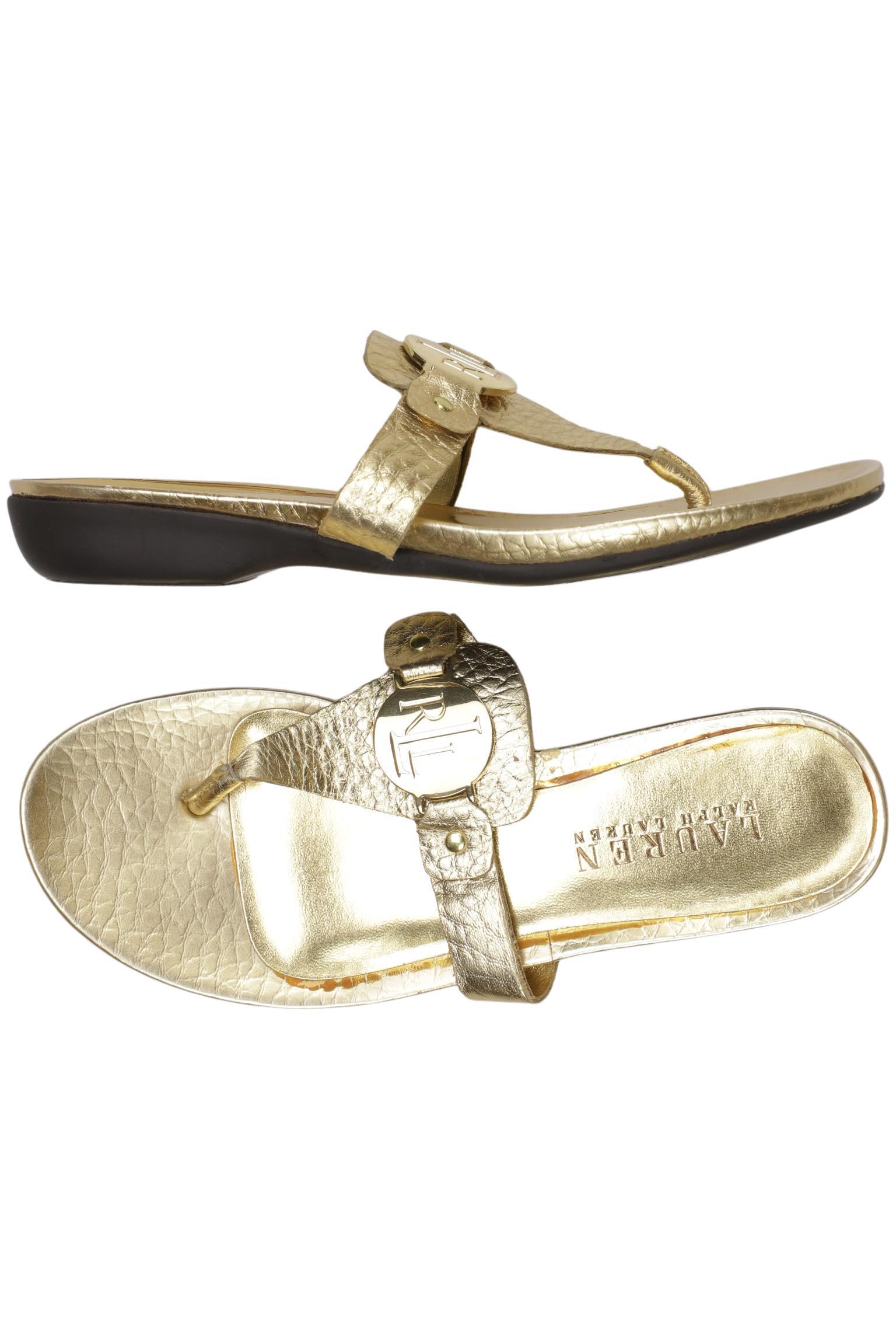 

Lauren Ralph Lauren Damen Sandale, gold, Gr. 7.5