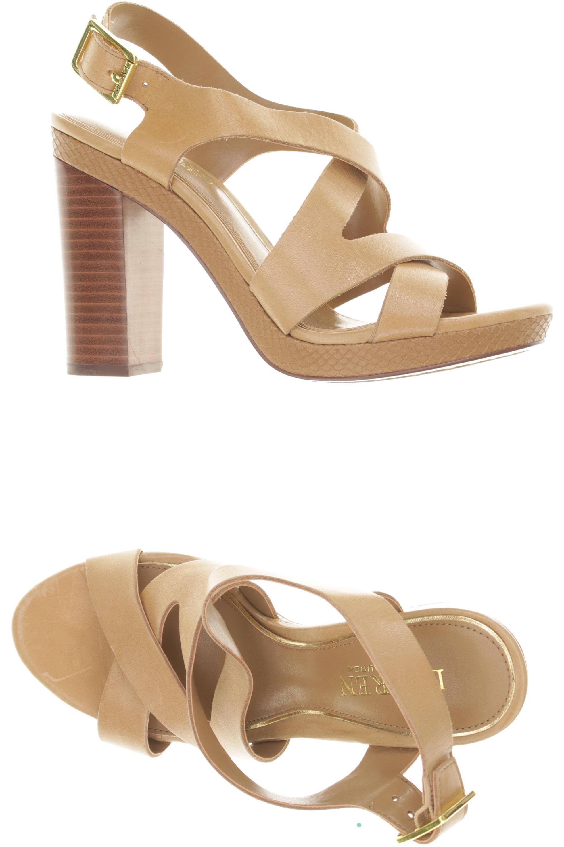

Lauren Ralph Lauren Damen Sandale, beige, Gr. 7