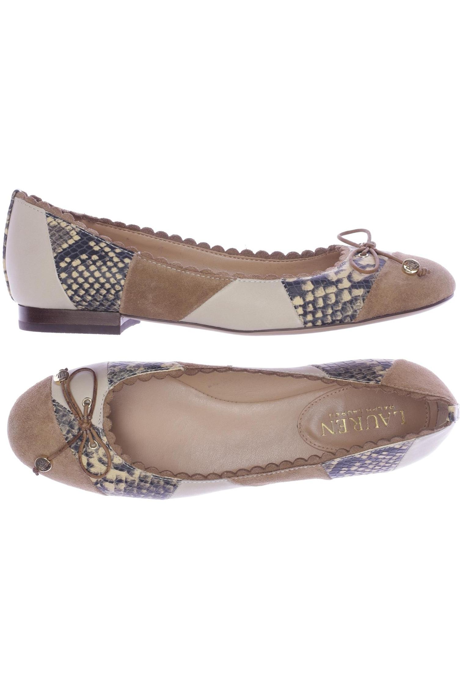 

Lauren Ralph Lauren Damen Ballerinas, beige, Gr. 6.5