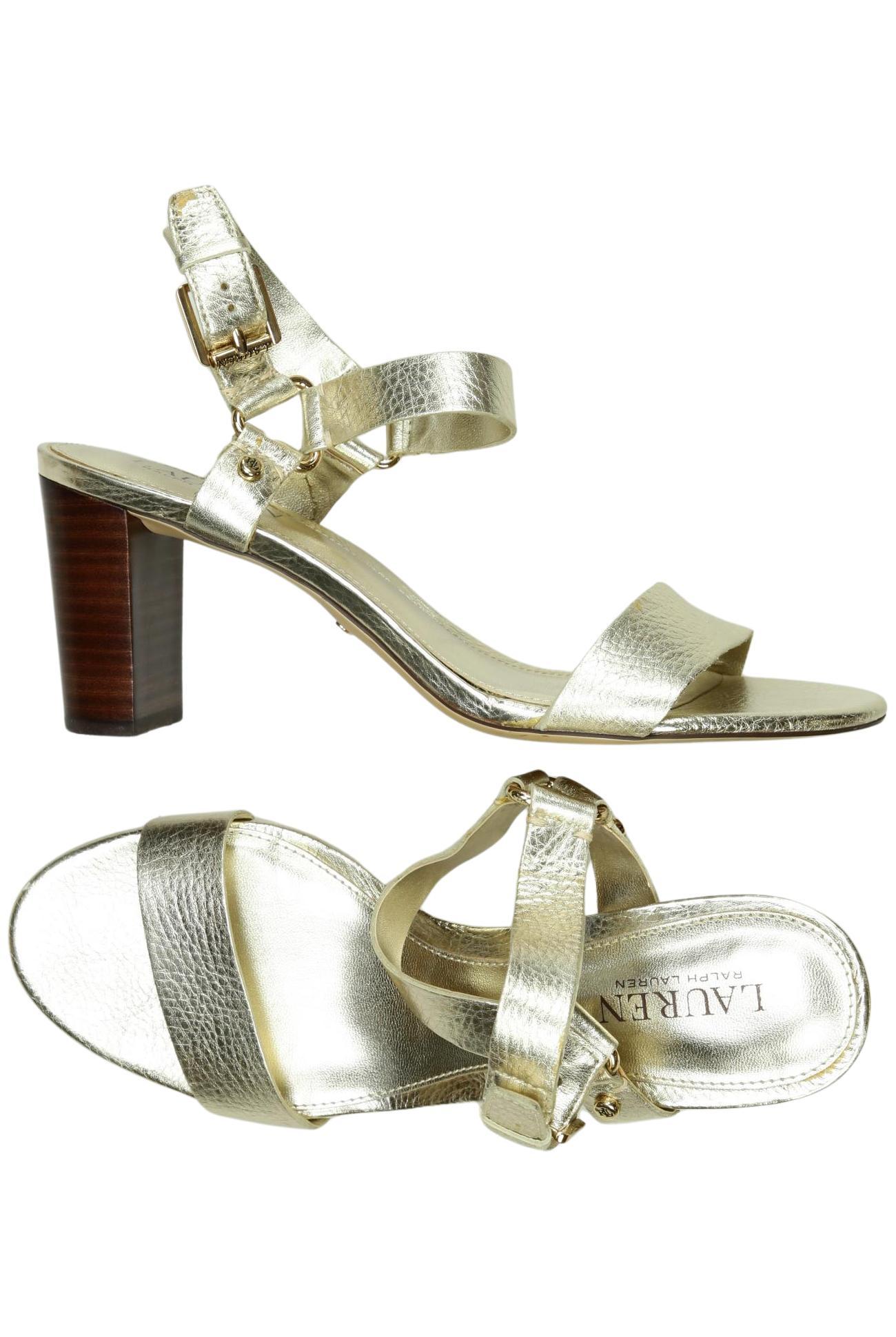 

Lauren Ralph Lauren Damen Sandale, gold, Gr. 8.5