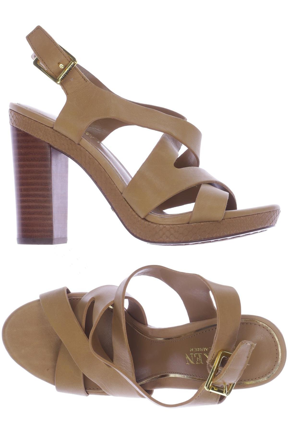 

Lauren Ralph Lauren Damen Sandale, beige, Gr. 7