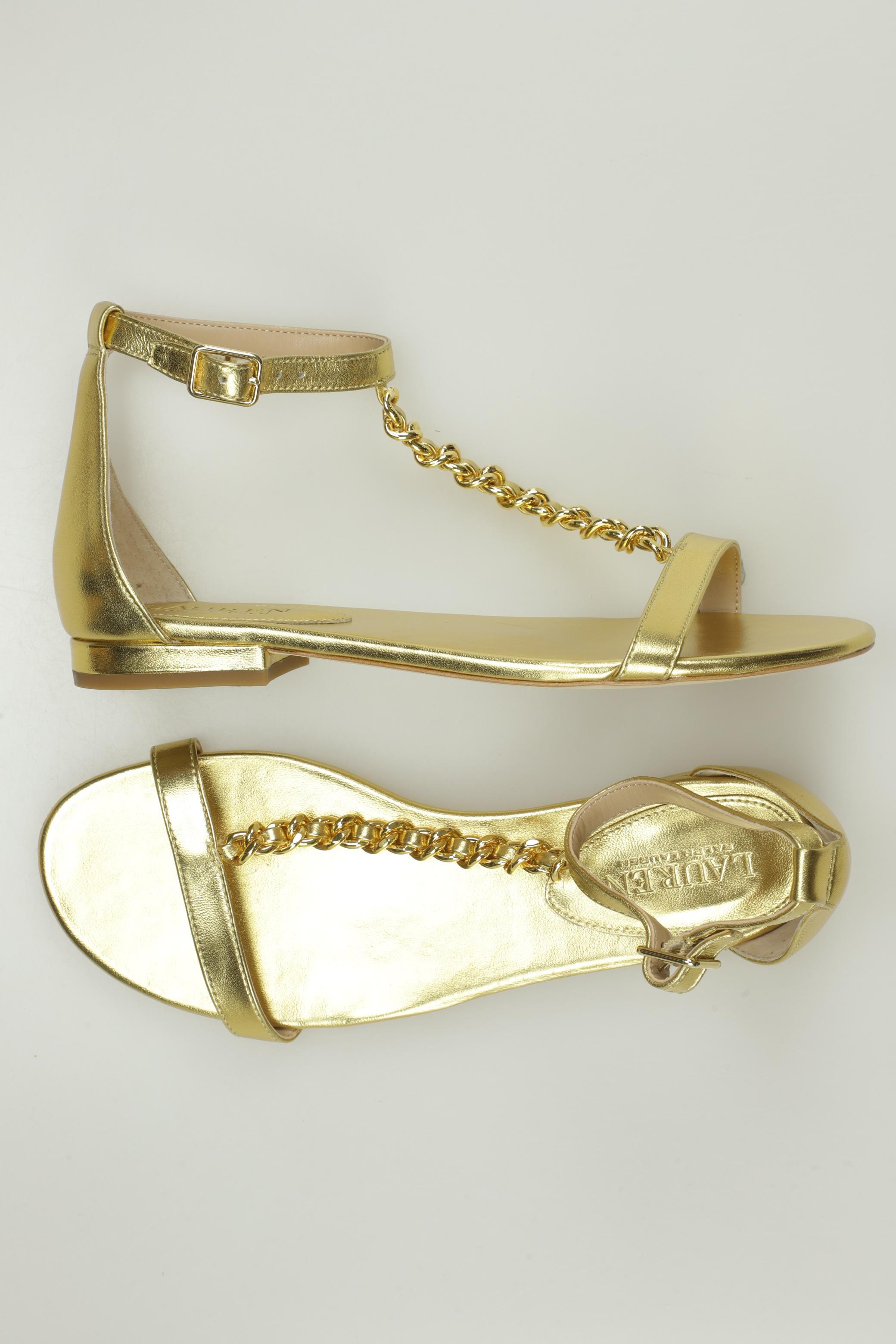 

Lauren Ralph Lauren Damen Sandale, gold, Gr. 8.5
