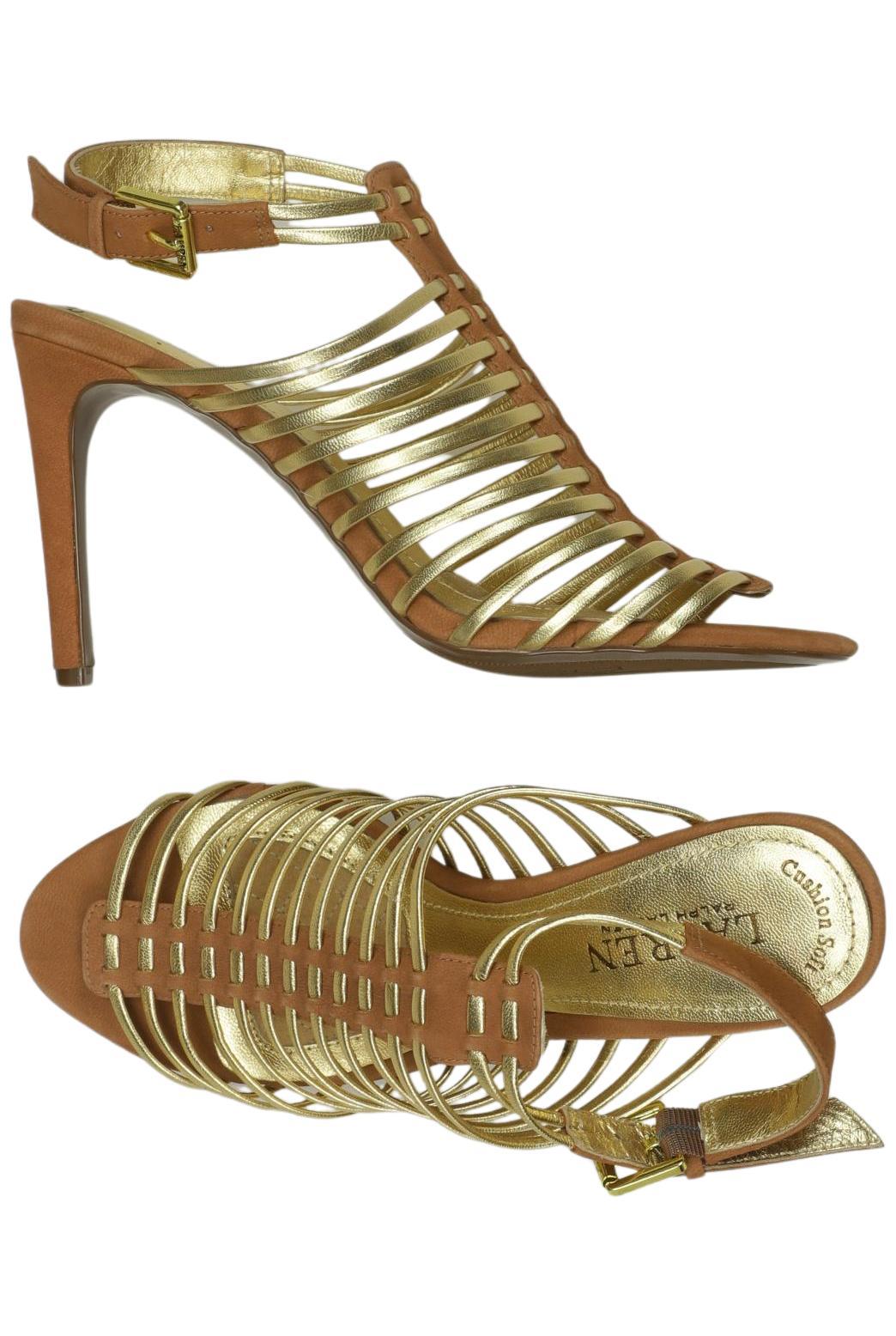 

Lauren Ralph Lauren Damen Sandale, gold, Gr. 7