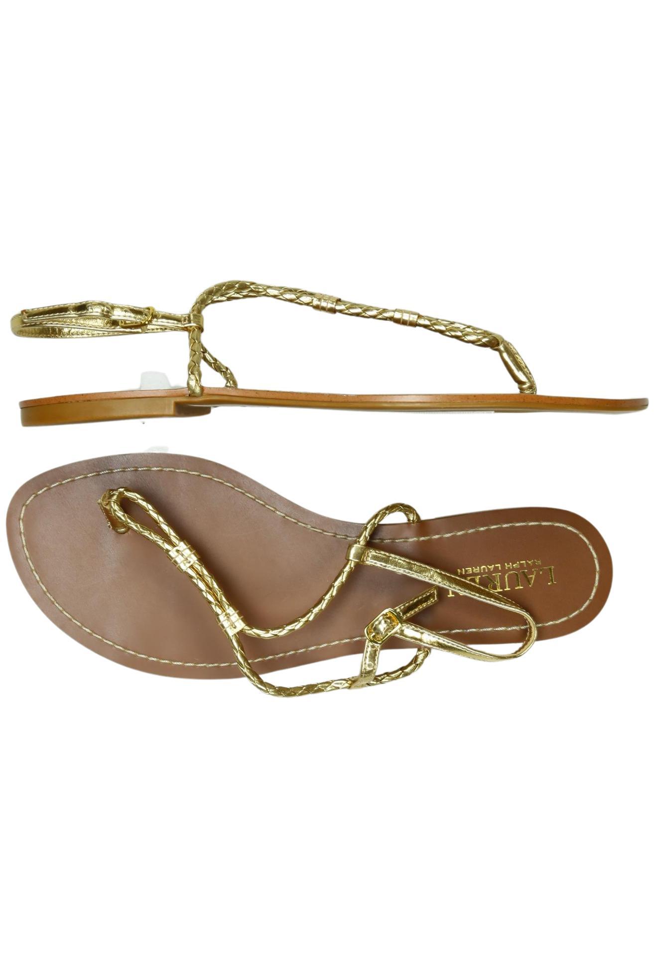 

Lauren Ralph Lauren Damen Sandale, gold, Gr. 9.5