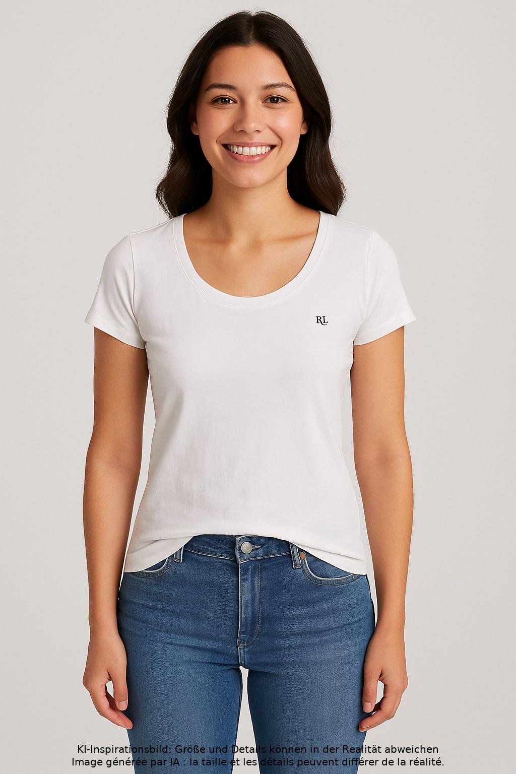 

Lauren Ralph Lauren Damen T-Shirt, weiß, Gr. 32