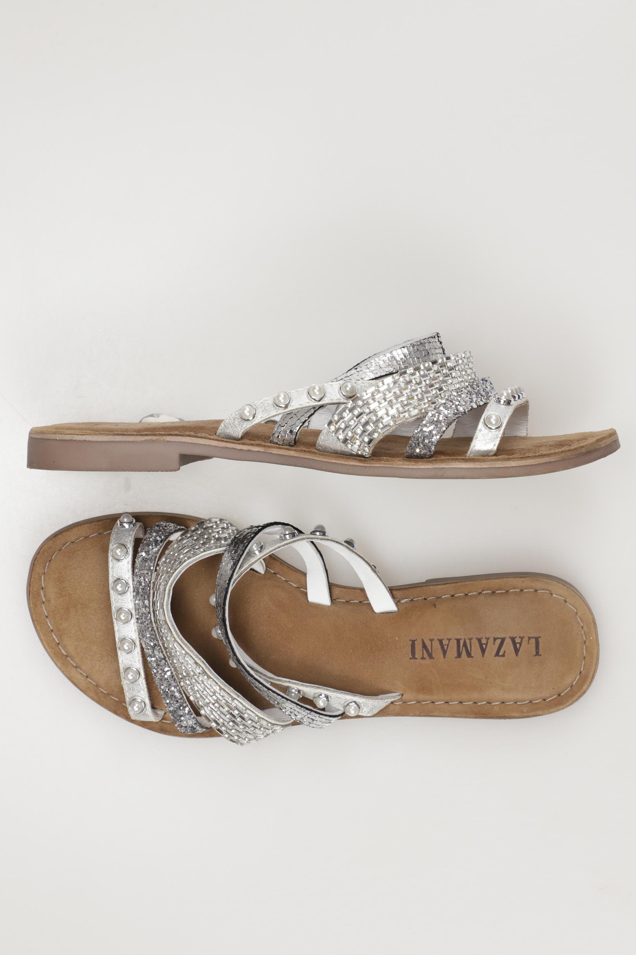 

Lazamani Damen Sandale, silber, Gr. 38