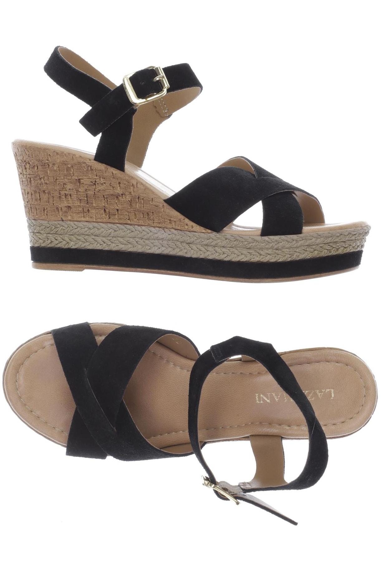 

Lazamani Damen Sandale, schwarz, Gr. 38
