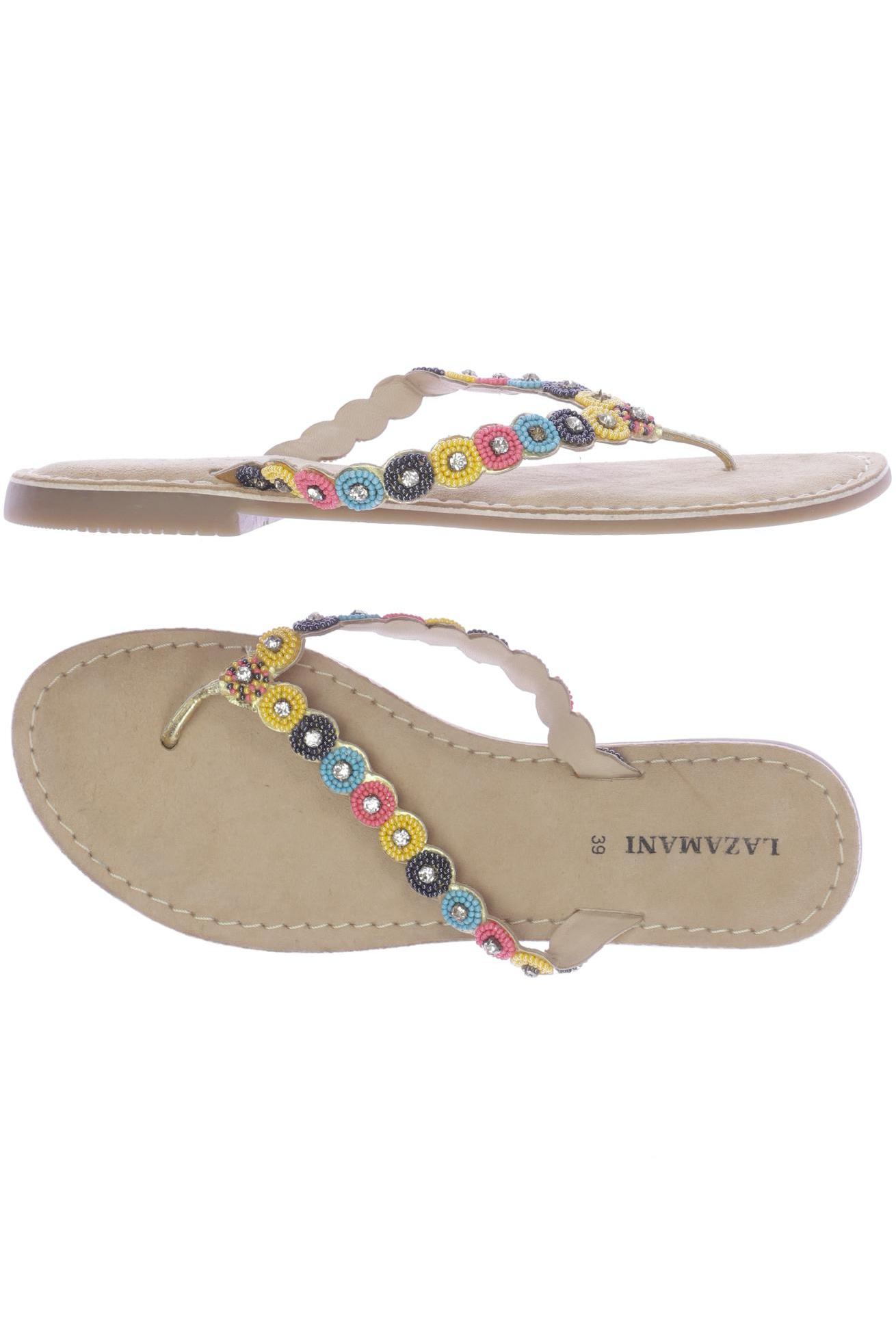 

Lazamani Damen Sandale, beige, Gr. 39