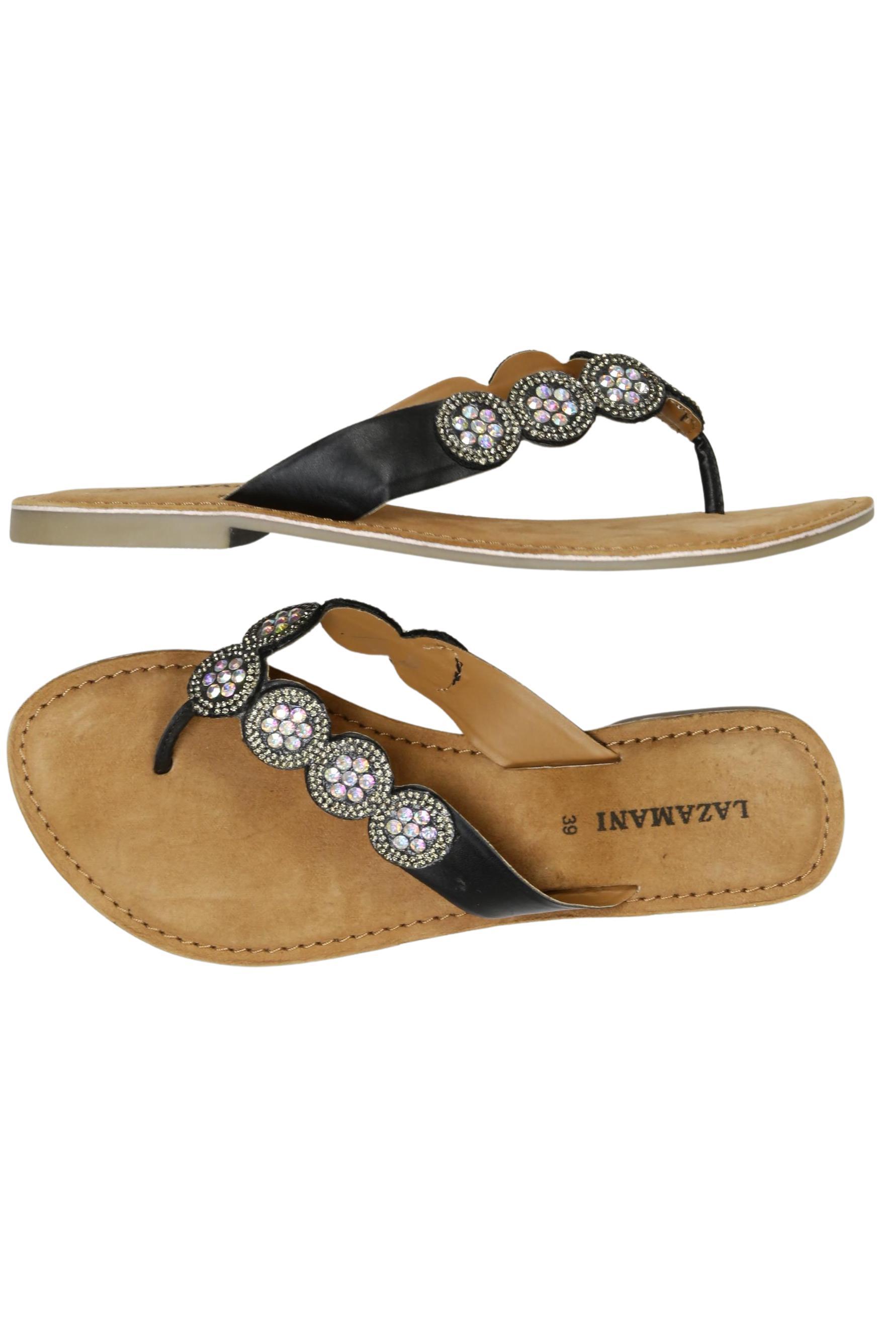 

Lazamani Damen Sandale, schwarz, Gr. 39