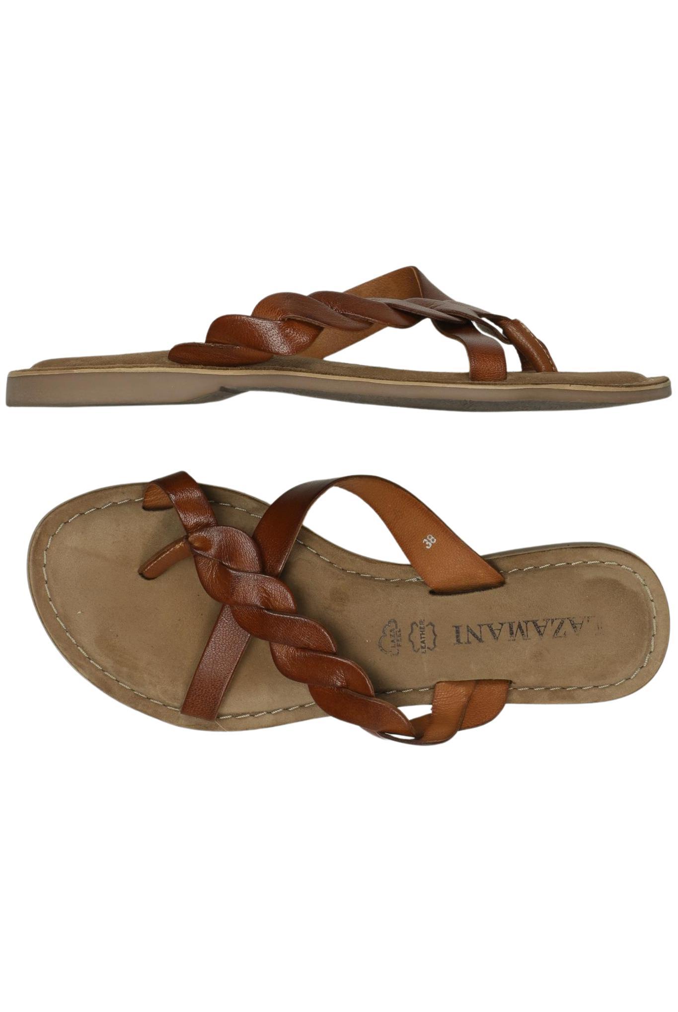 

Lazamani Damen Sandale, braun, Gr. 42