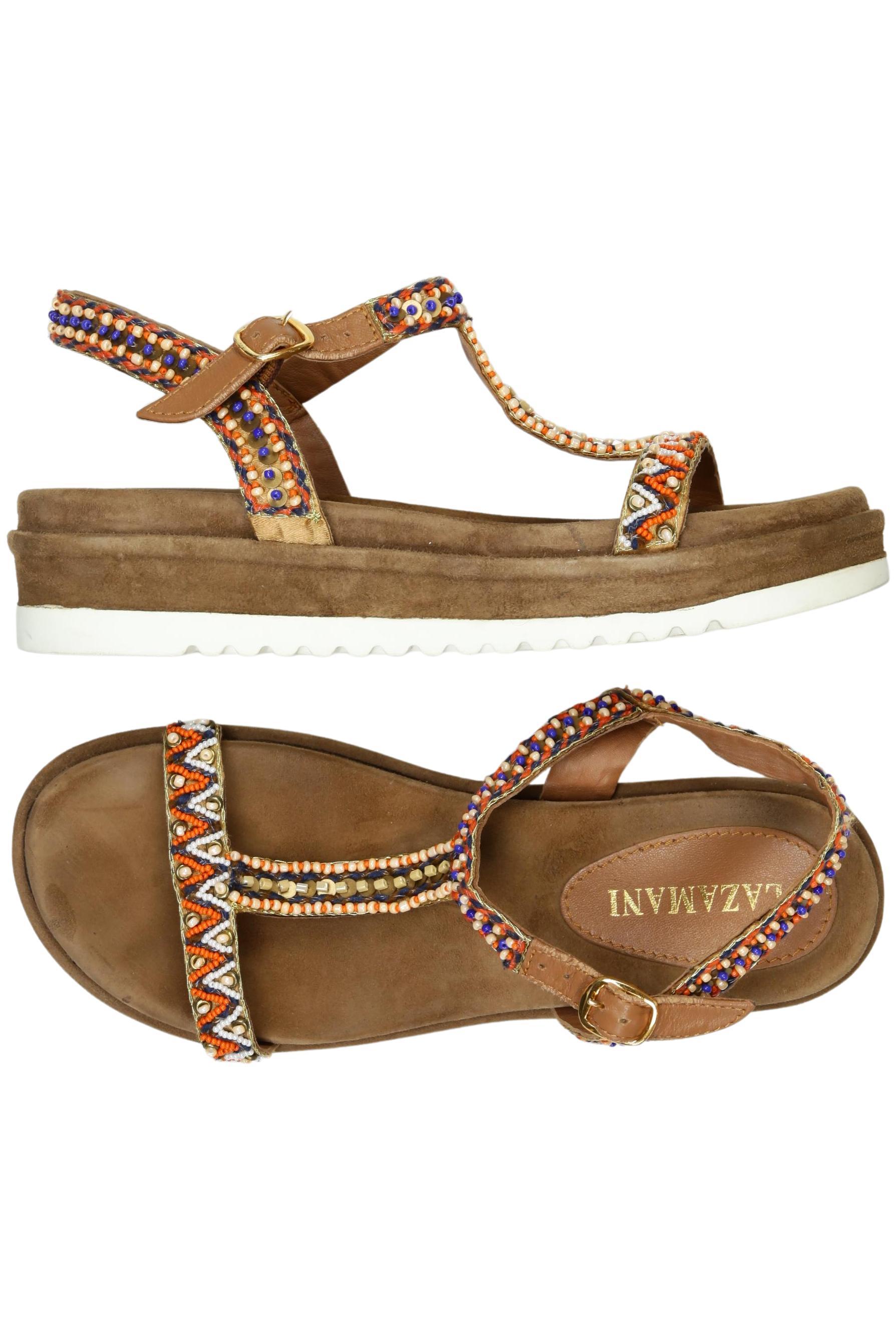 

Lazamani Damen Sandale, braun, Gr. 38