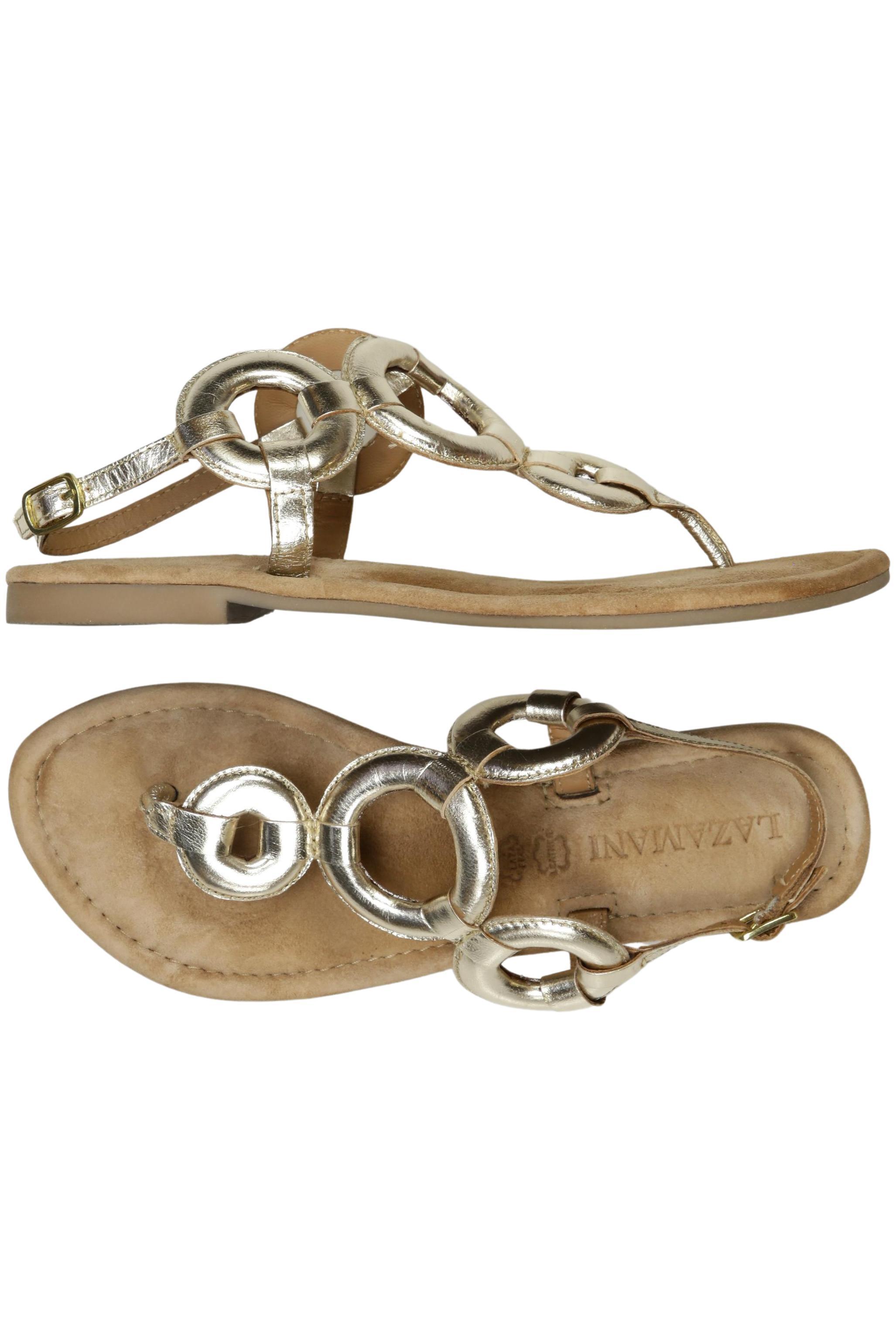 

Lazamani Damen Sandale, gold, Gr. 39