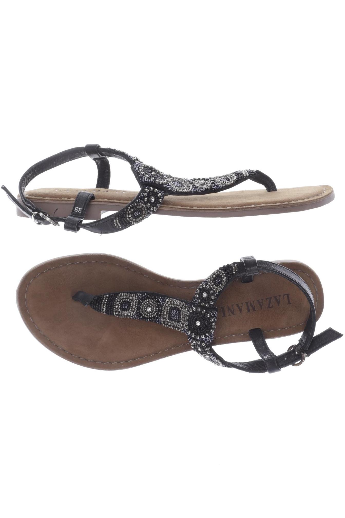 

Lazamani Damen Sandale, schwarz