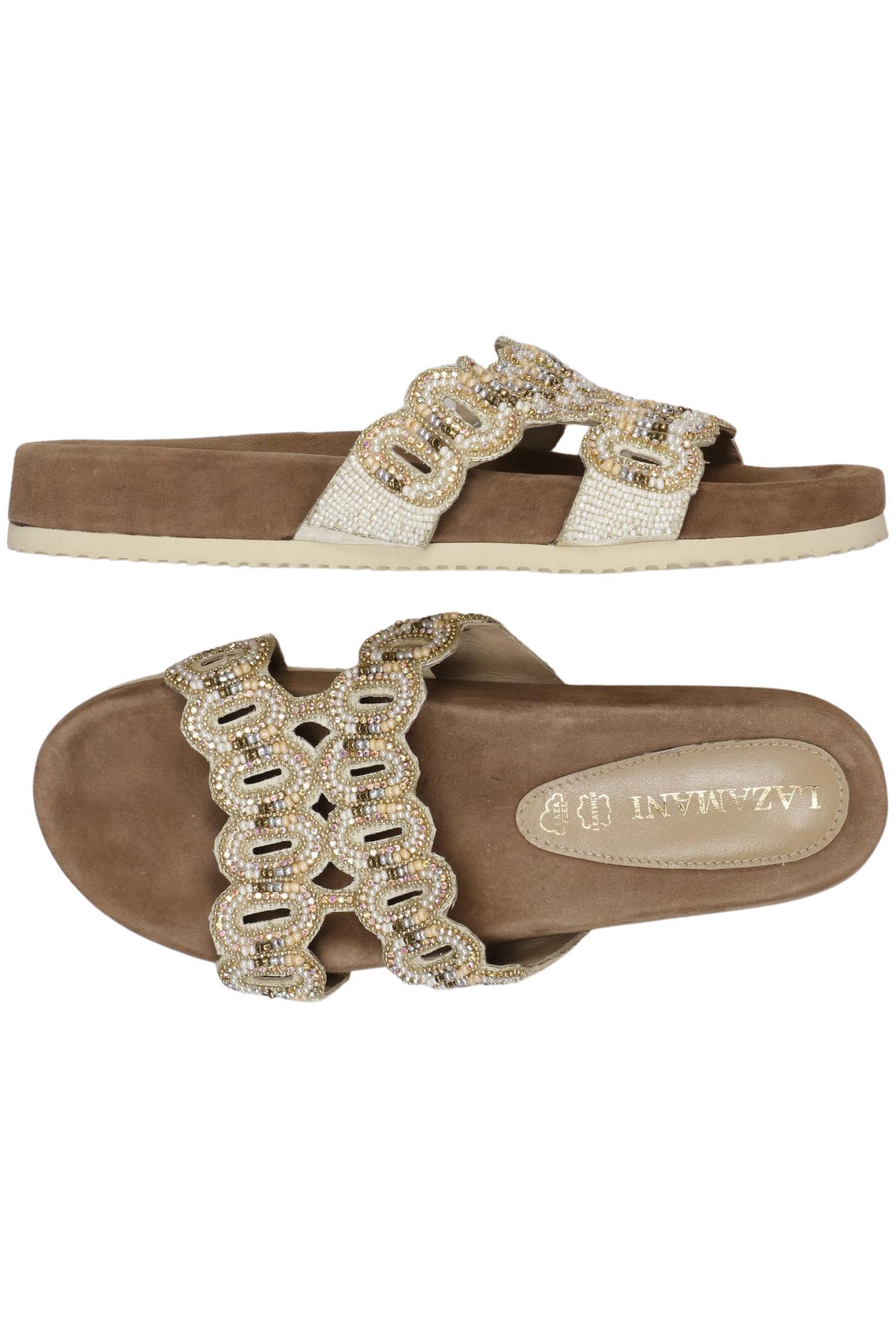 

Lazamani Damen Sandale, beige, Gr. 40