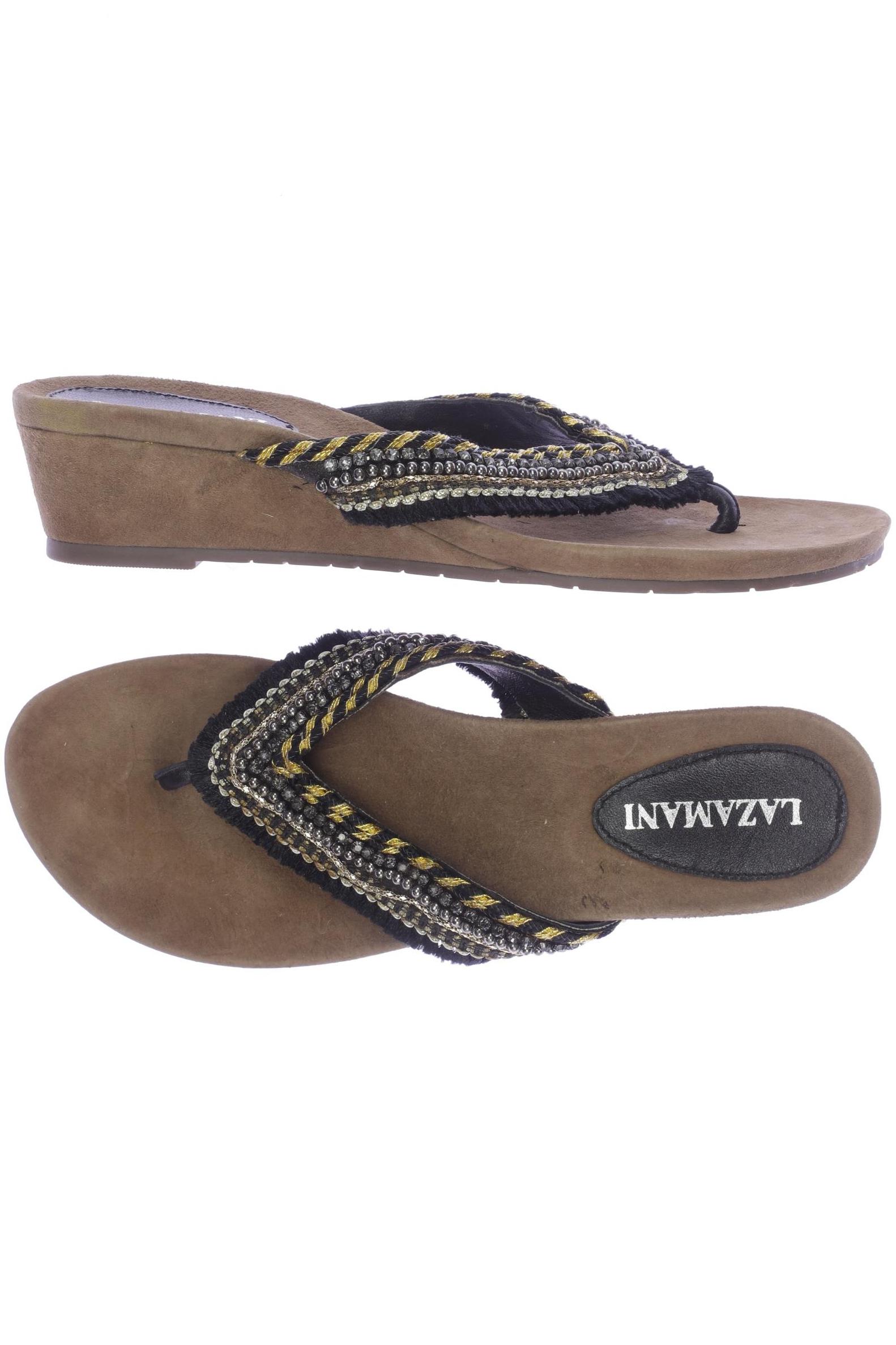 

Lazamani Damen Sandale, schwarz, Gr. 38