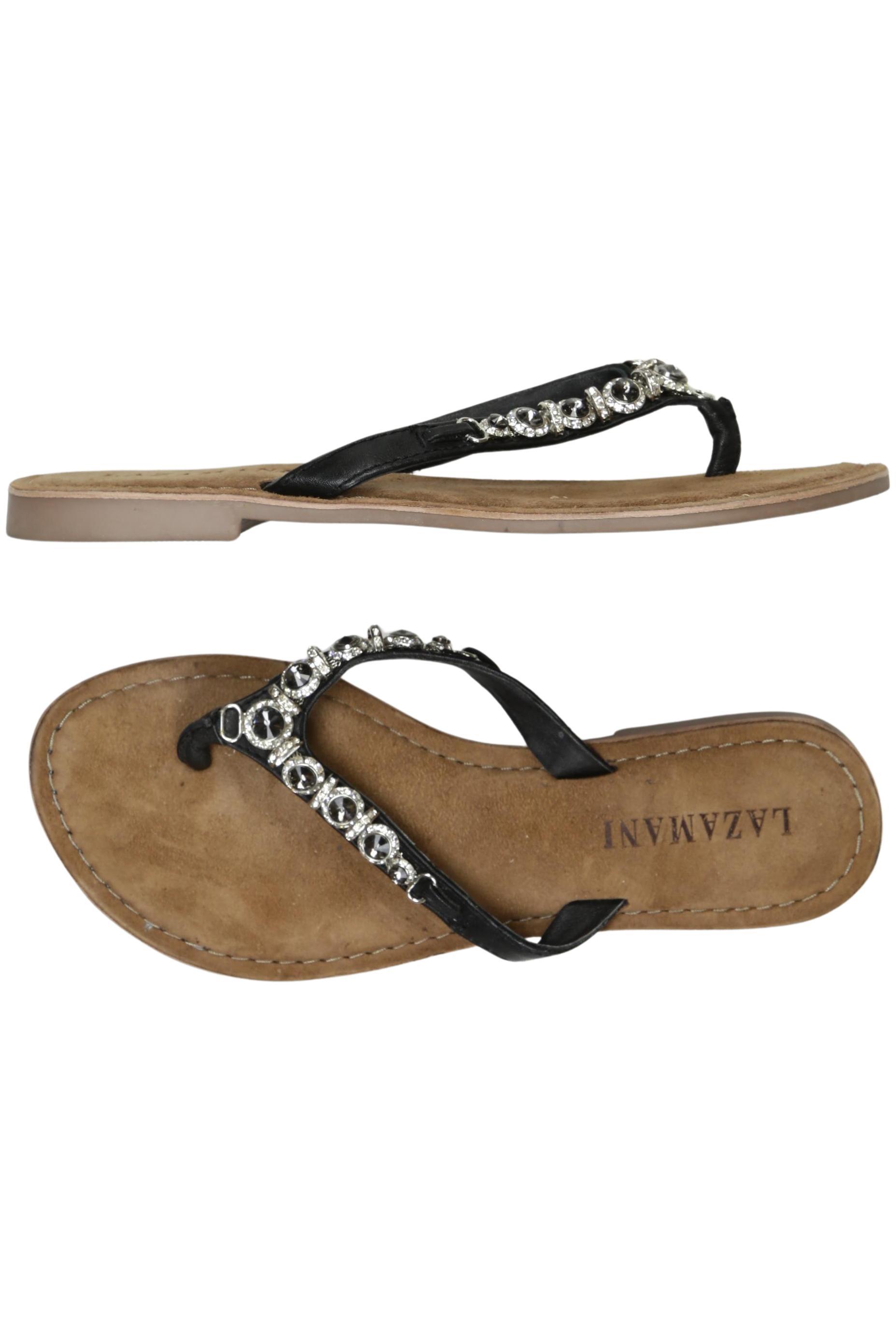 

Lazamani Damen Sandale, schwarz, Gr. 39