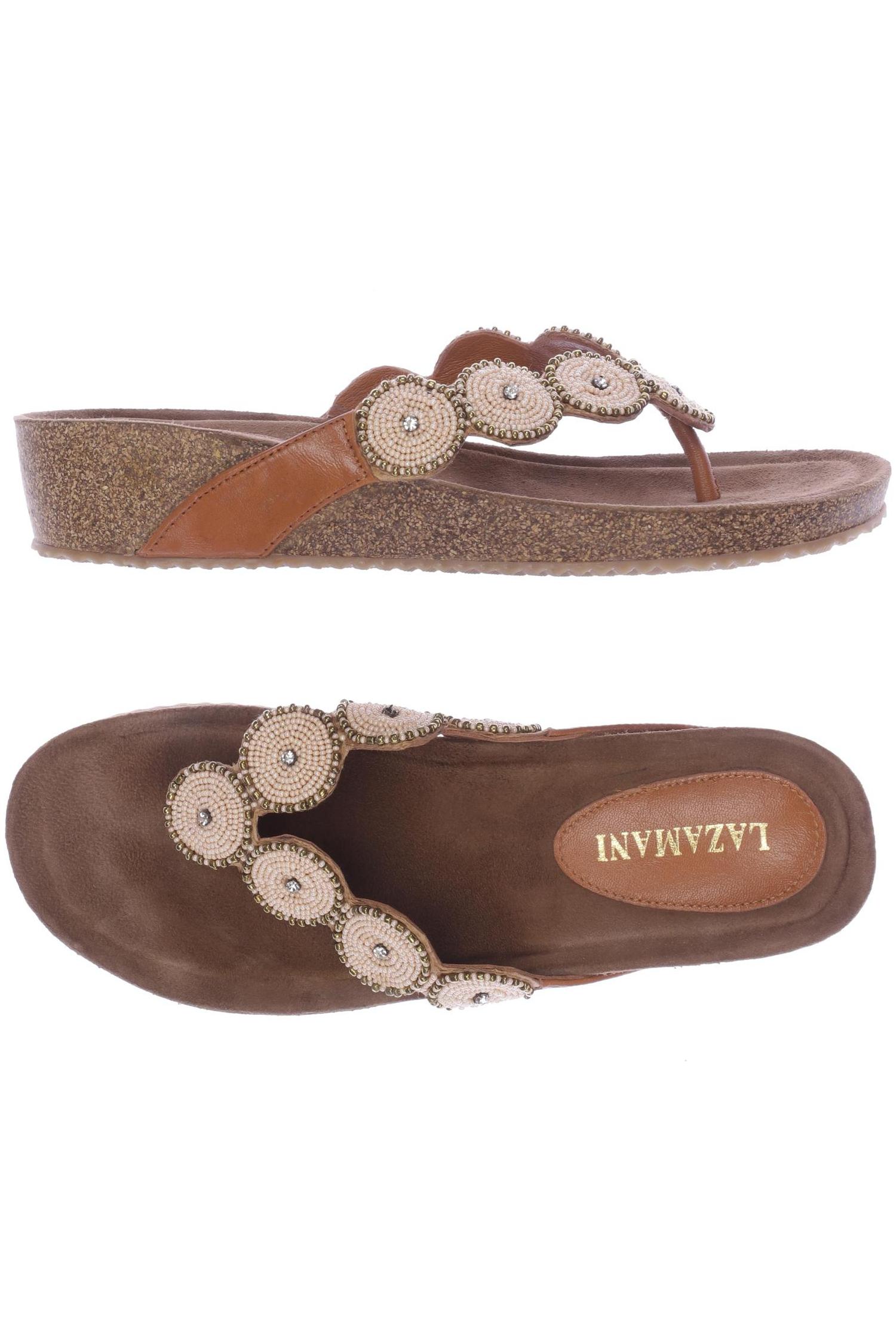 

Lazamani Damen Sandale, beige, Gr. 39