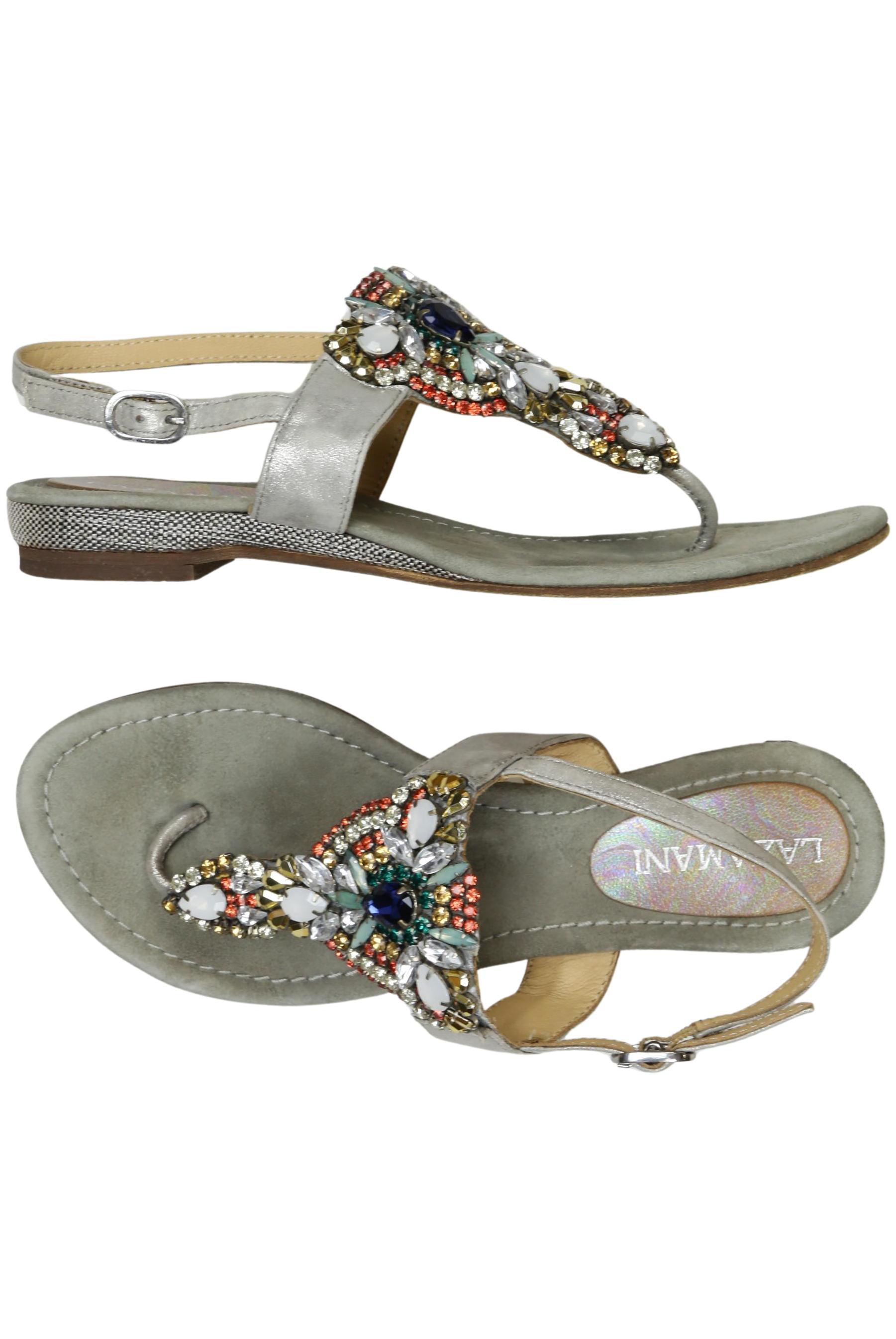 

Lazamani Damen Sandale, silber, Gr. 38