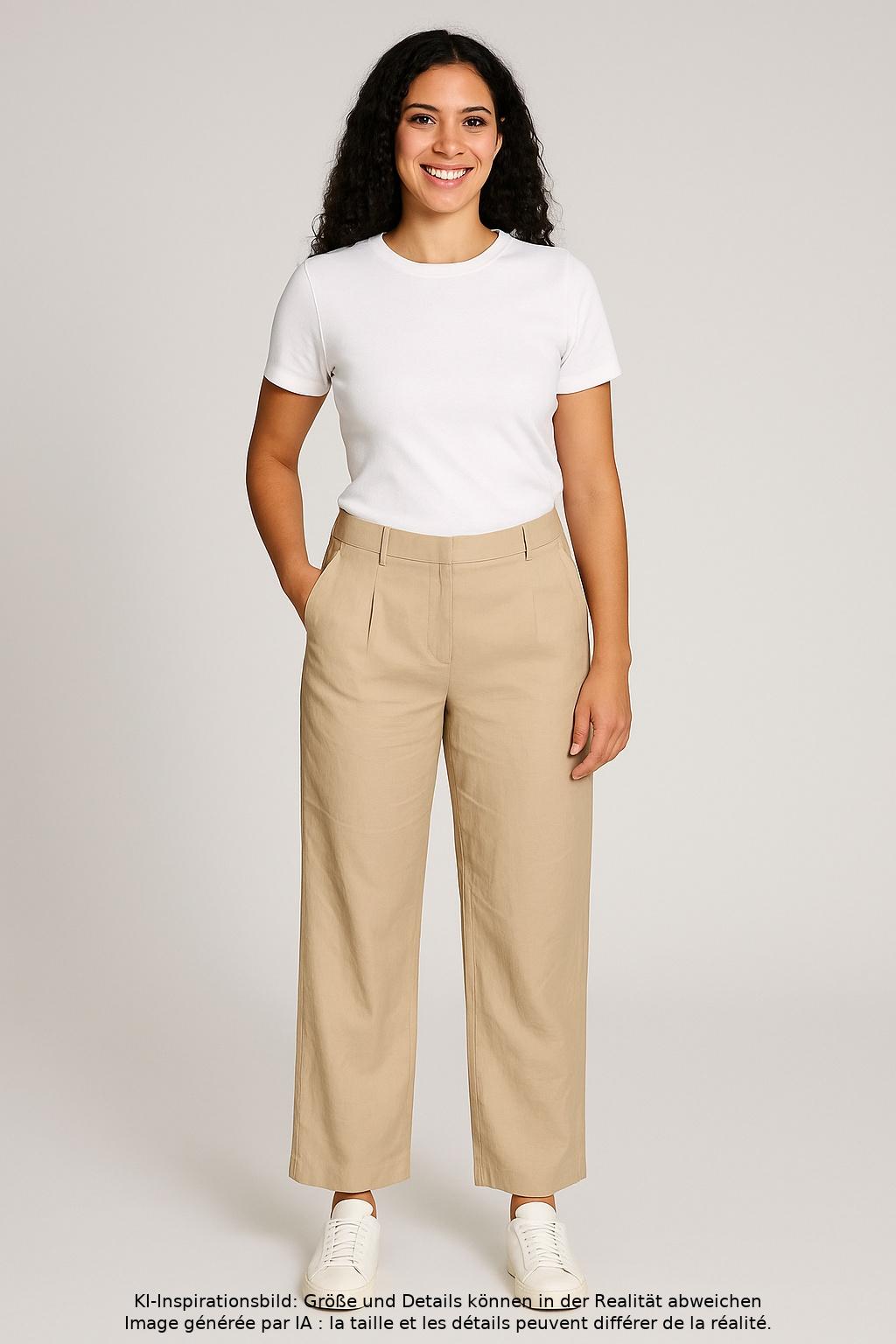 

LeGer by Lena Gercke Damen Stoffhose, beige, Gr. 42