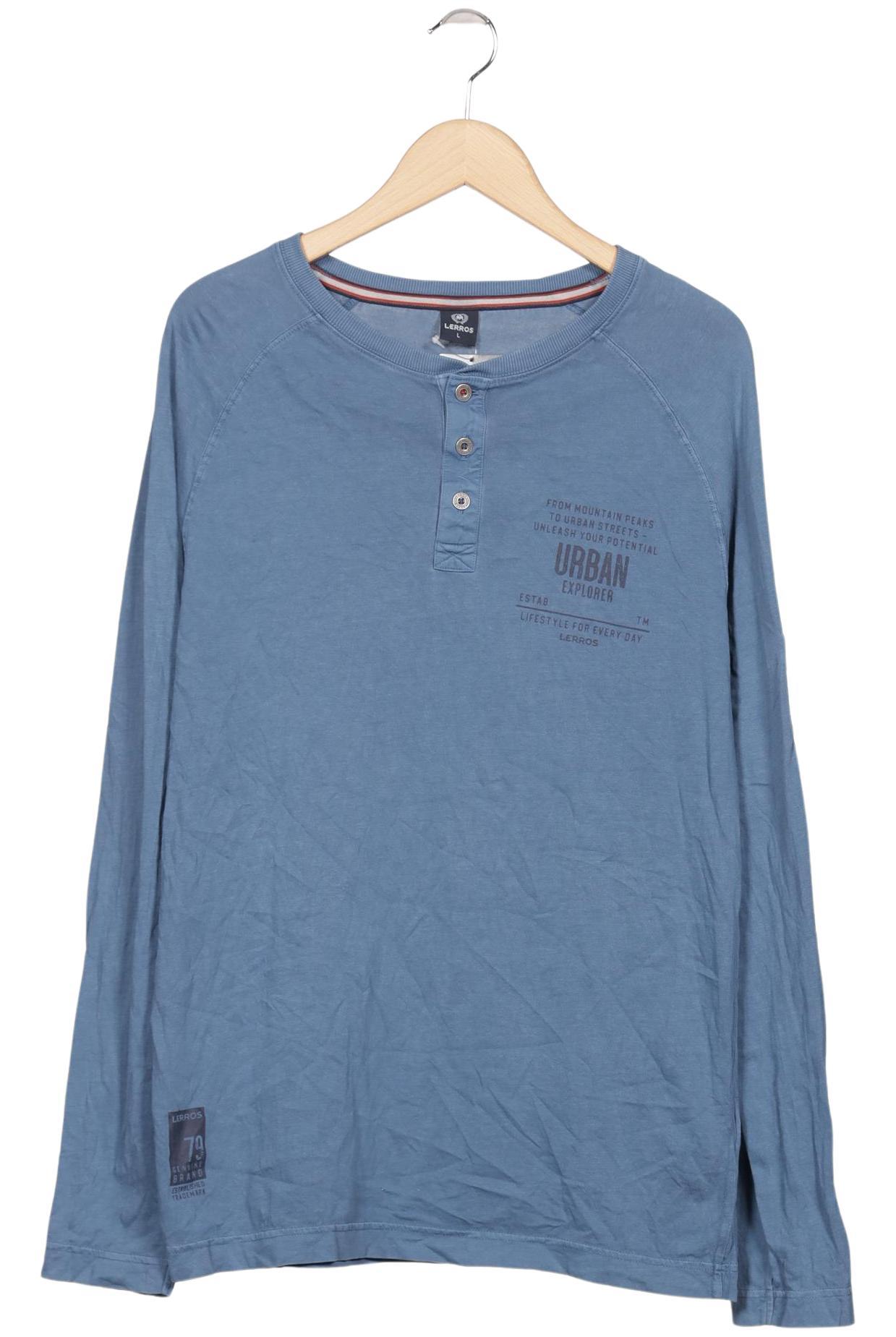 

Lerros Herren Langarmshirt, blau, Gr. 52