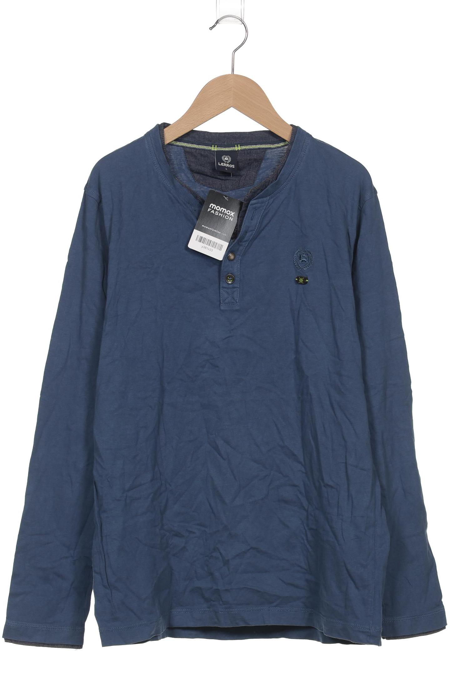 

Lerros Herren Langarmshirt, blau, Gr. 52