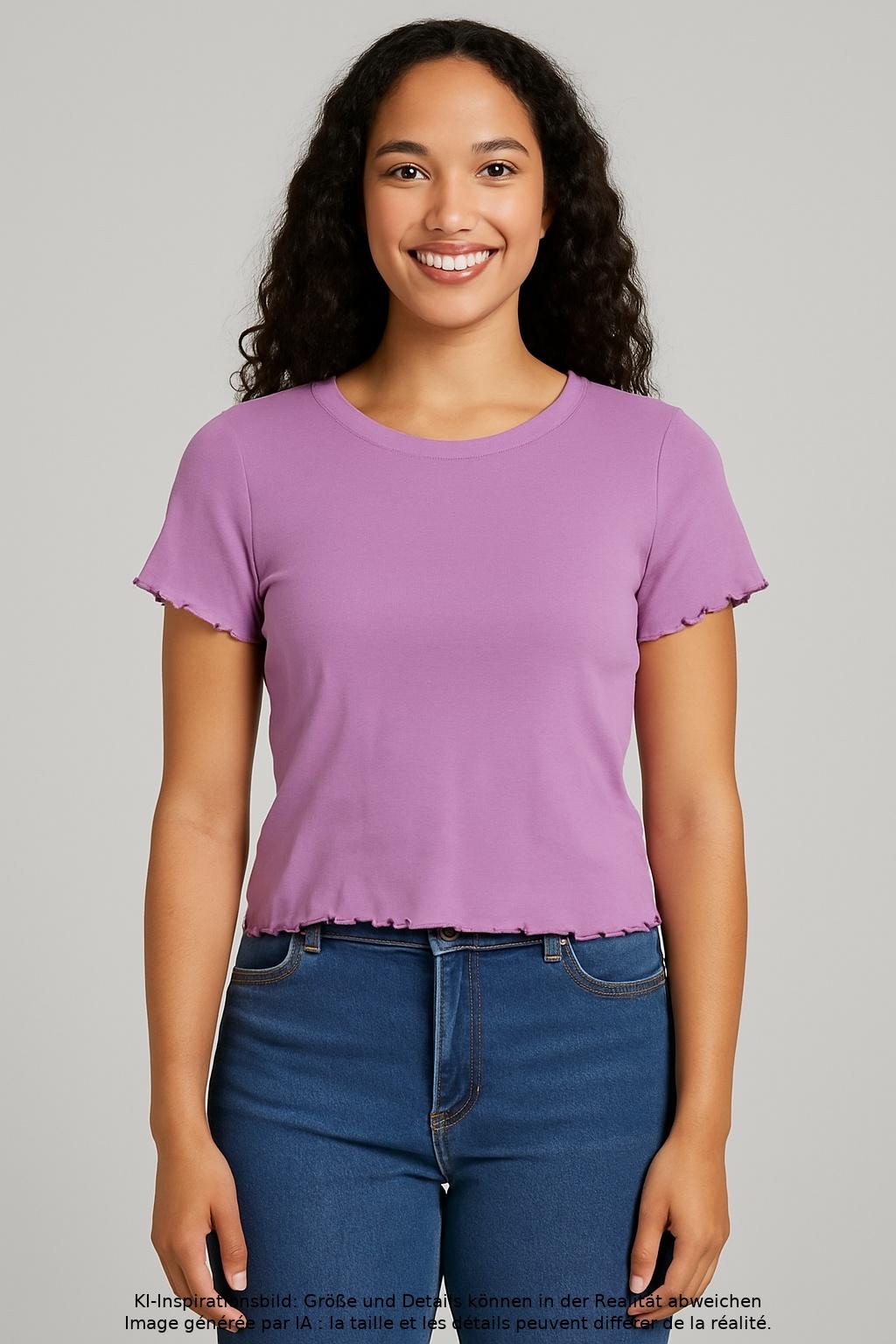 

Les Lunes Damen T-Shirt, flieder, Gr. 42