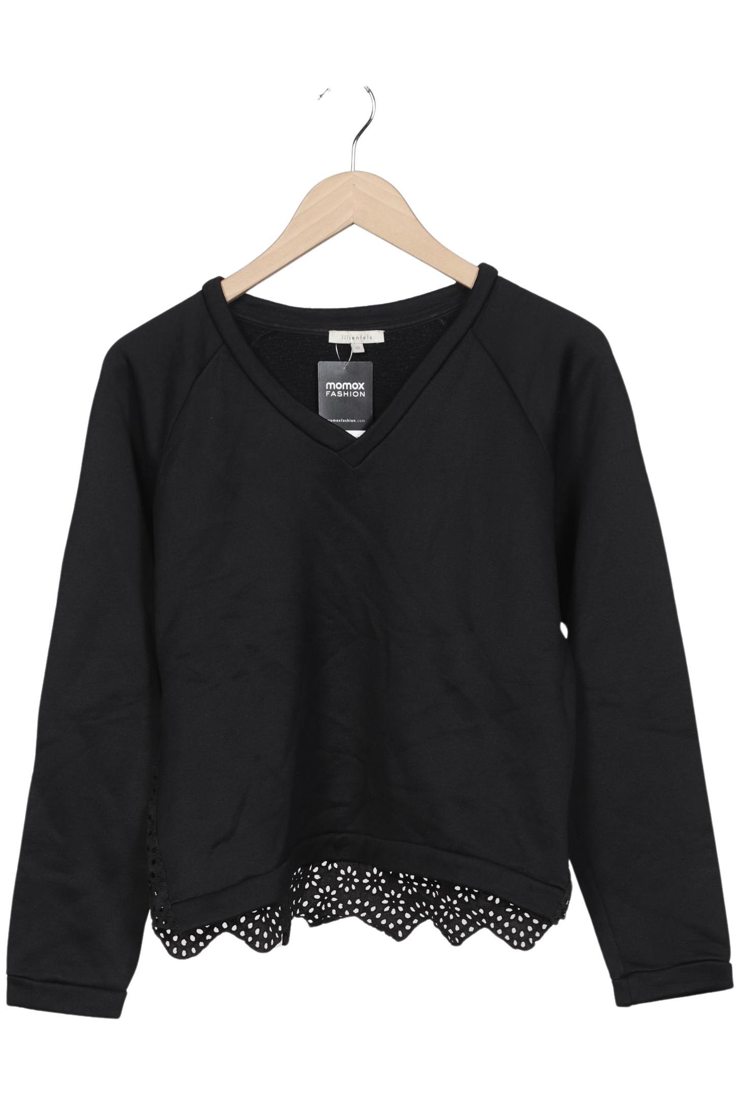 

lilienfels Damen Sweatshirt, schwarz, Gr. 34