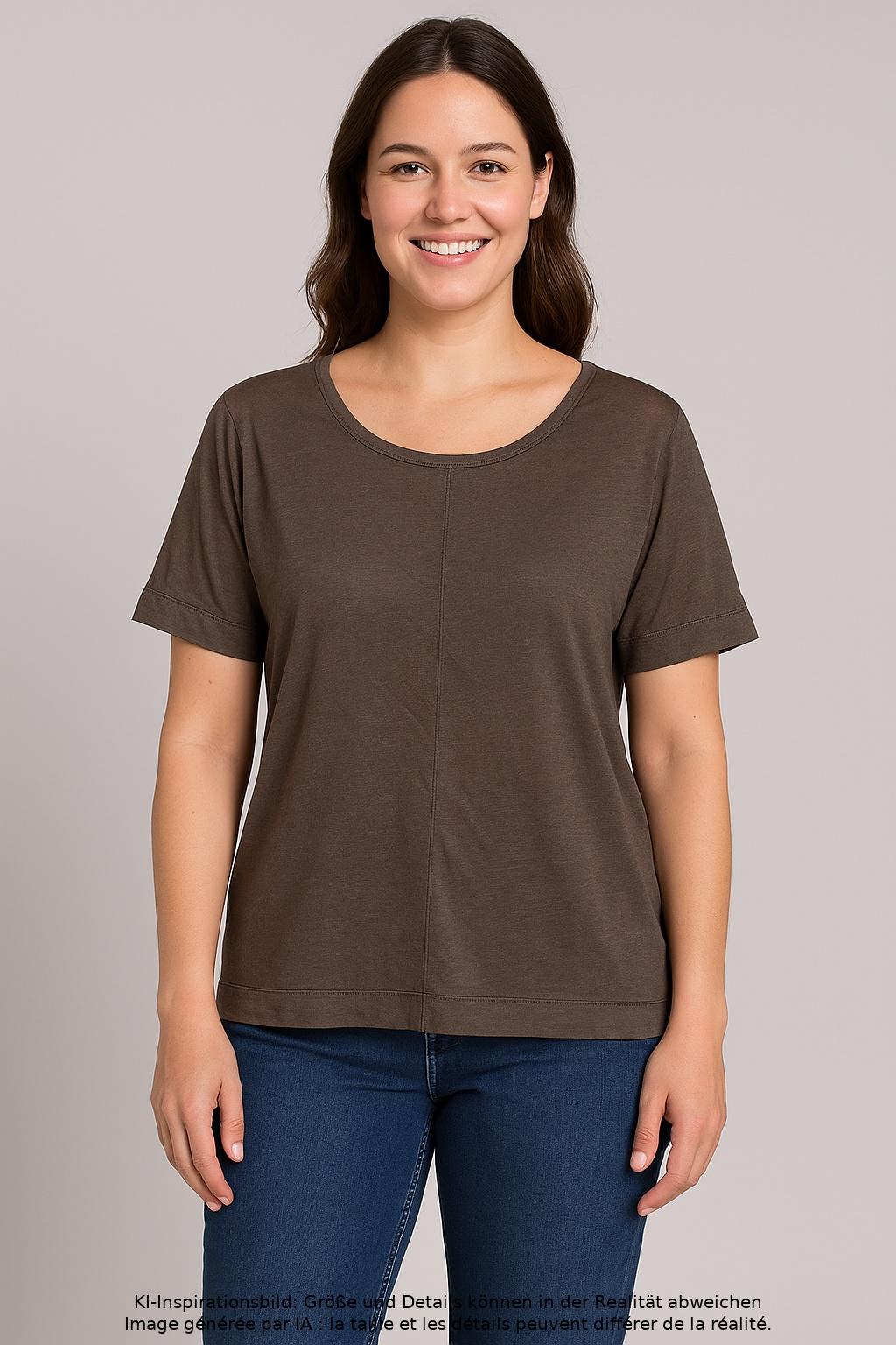 

lilienfels Damen T-Shirt, braun, Gr. 42
