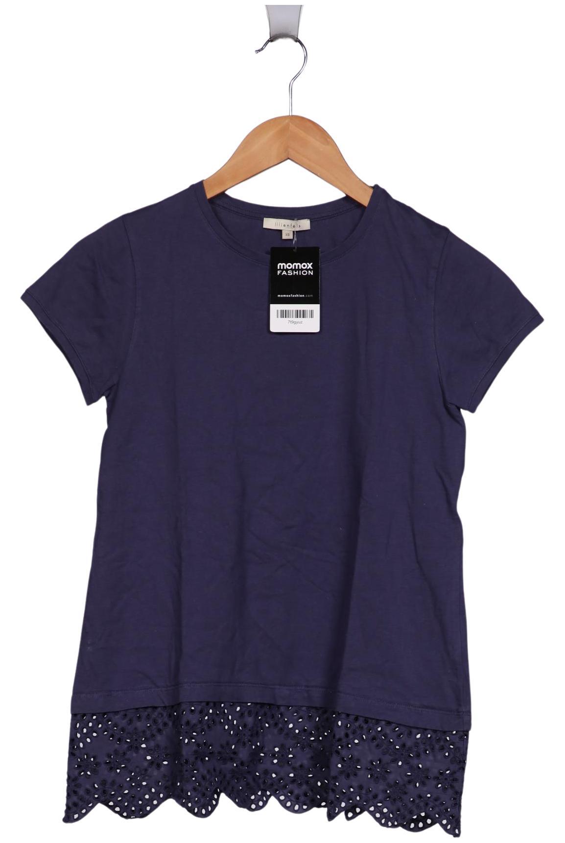 

lilienfels Damen T-Shirt, marineblau, Gr. 34