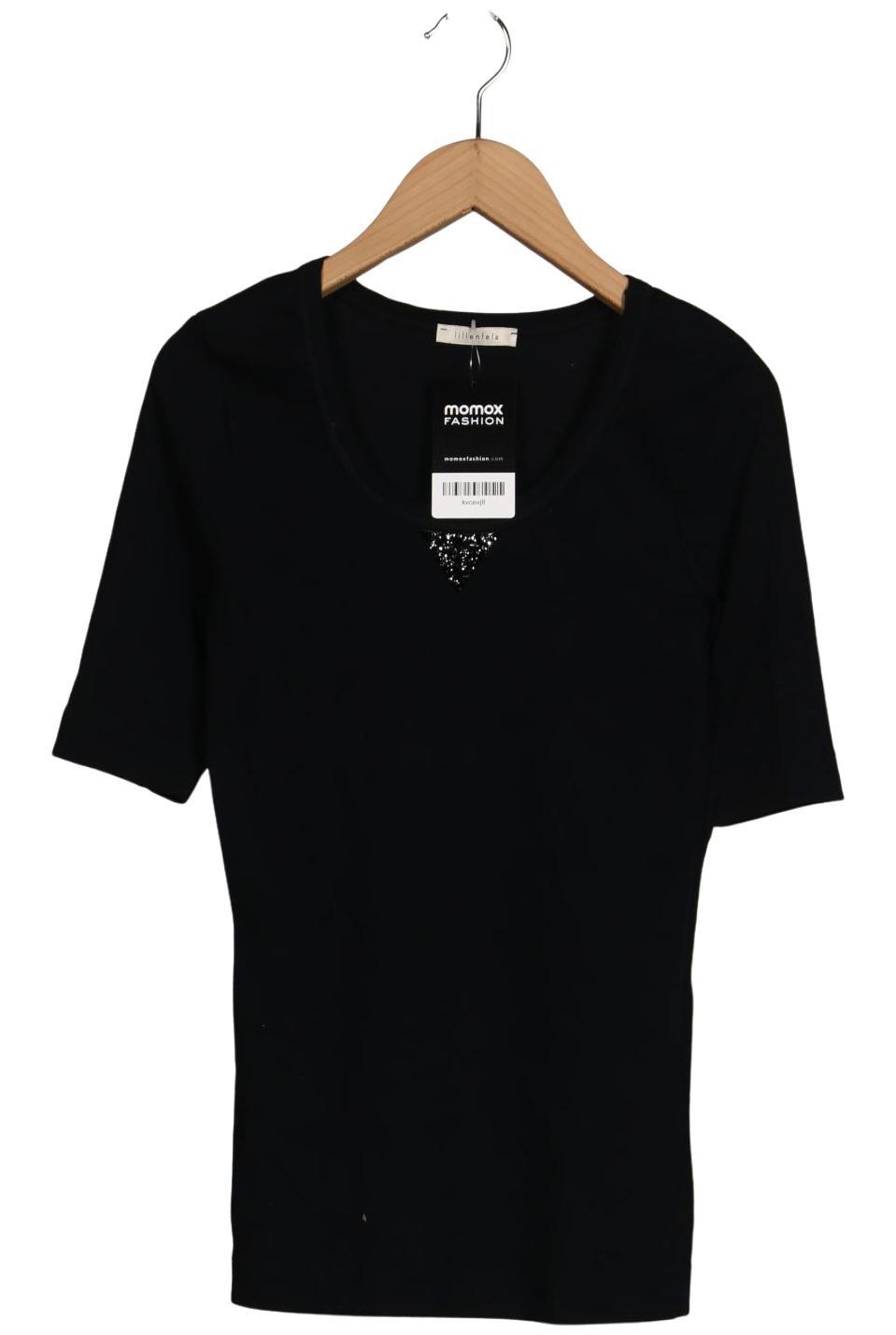 

lilienfels Damen T-Shirt, schwarz, Gr. 34