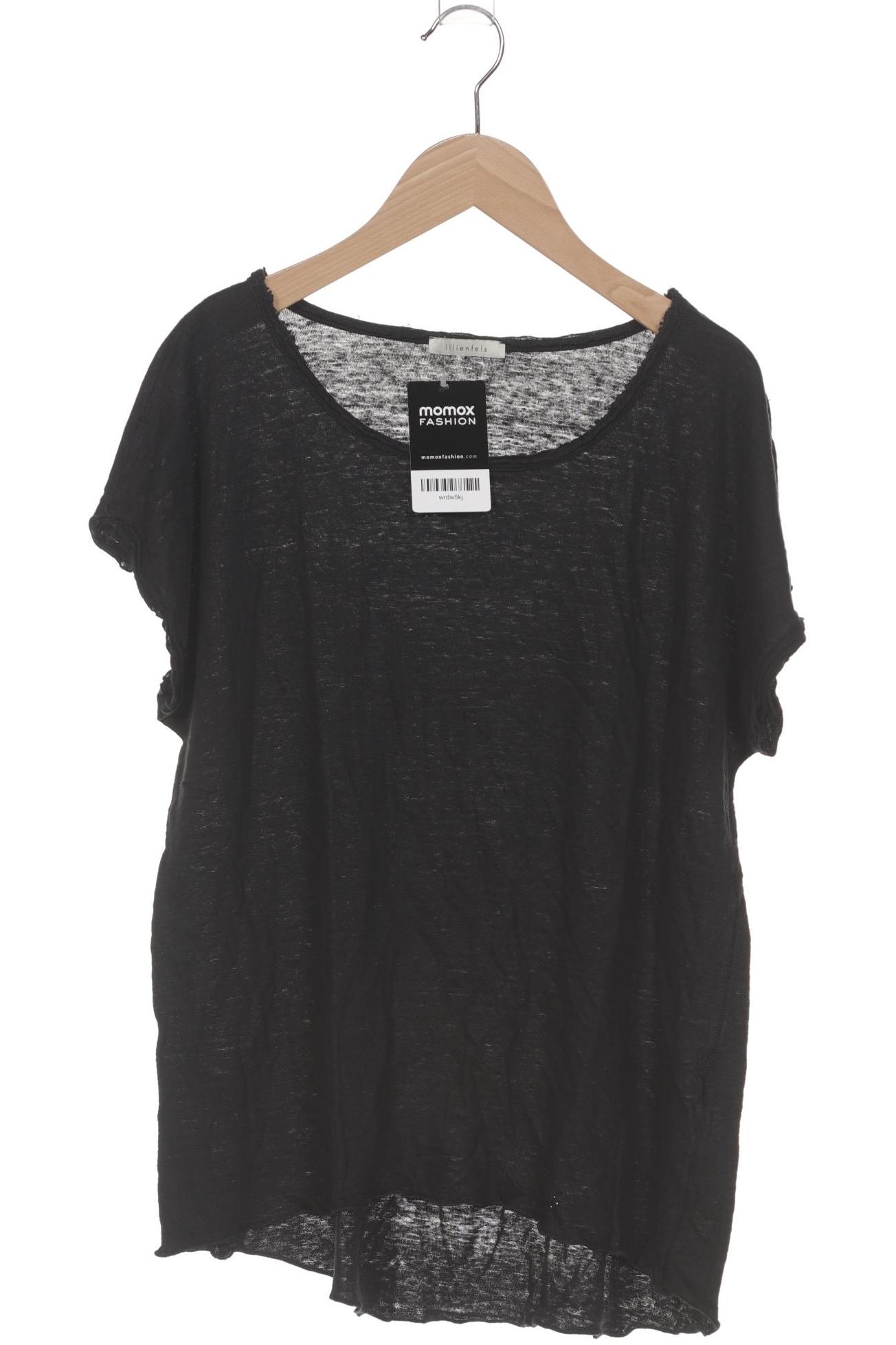 

lilienfels Damen T-Shirt, schwarz, Gr. 42